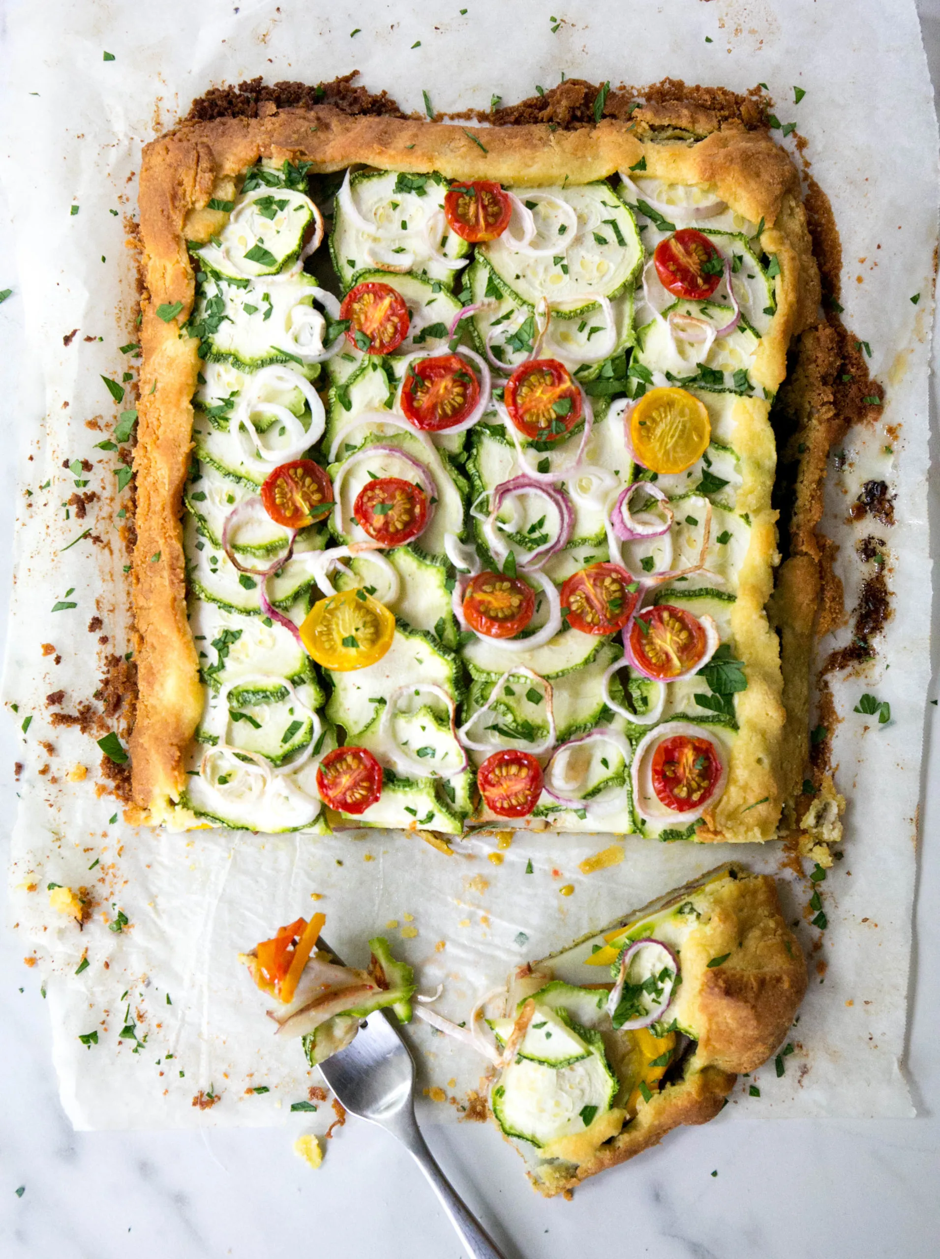 Easy Zucchini Sausage Flatbread