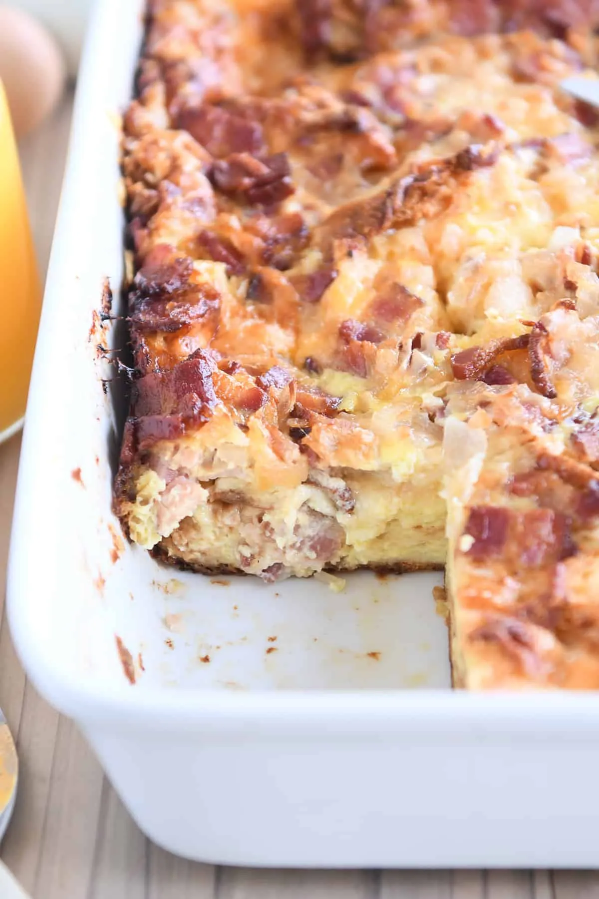 Egg Bacon Croissant Breakfast Casserole