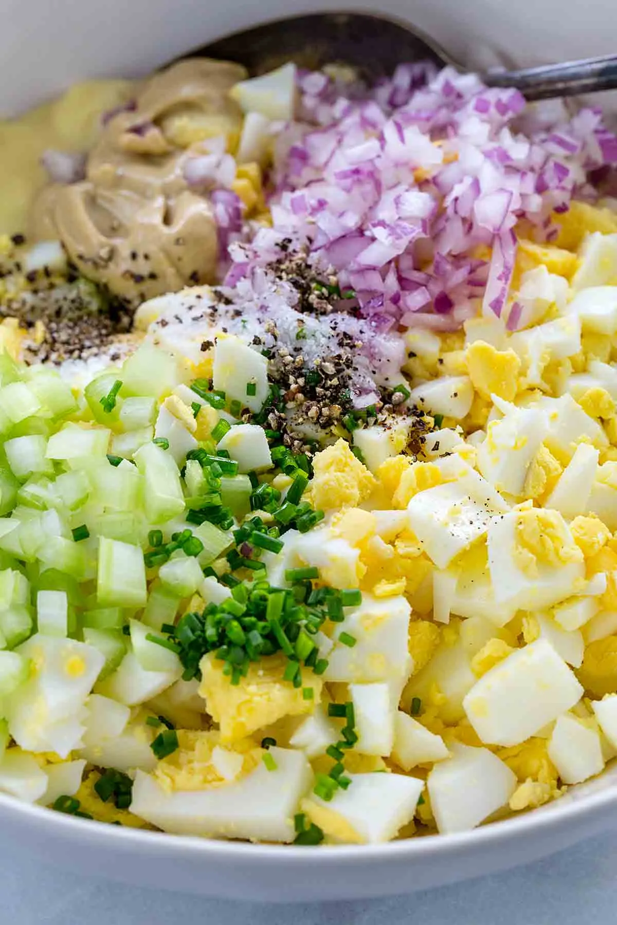 Egg Salad with Leaves