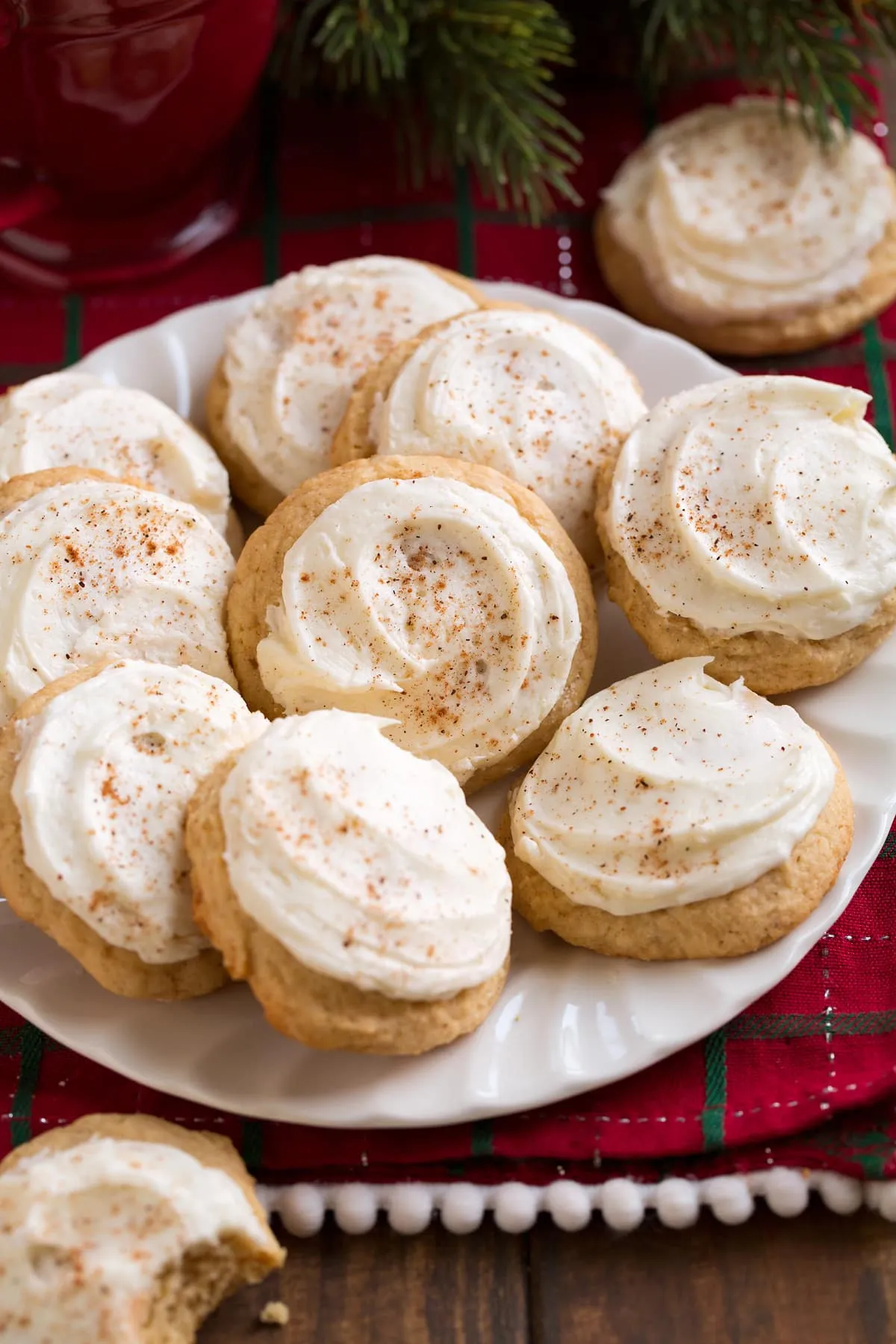 Eggnog Cookies with Creamy Eggnog Frosting