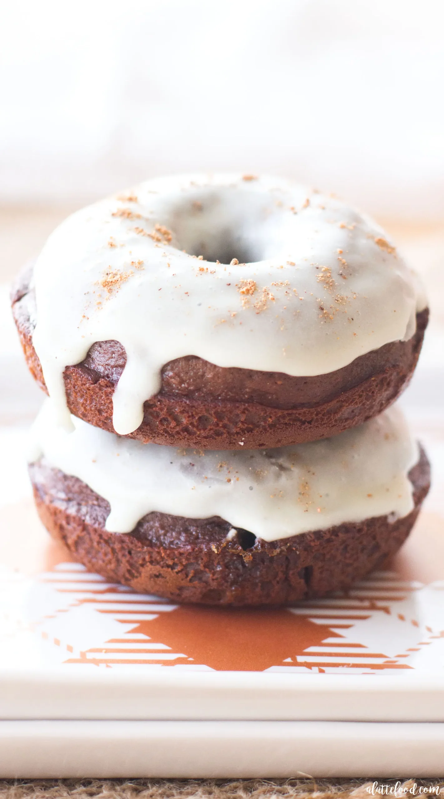 Eggnog Donuts with White Chocolate Glaze