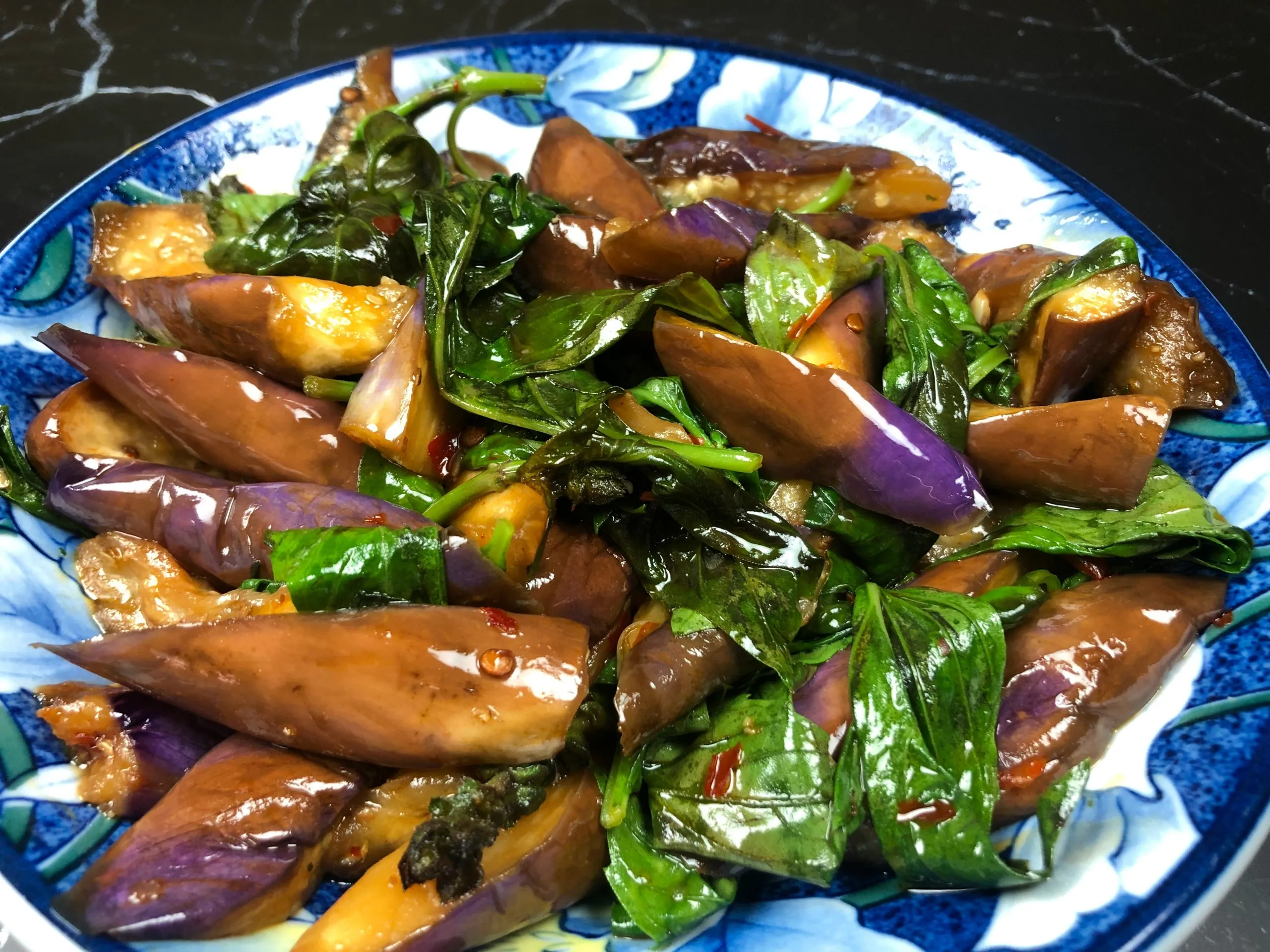 Eggplant and Basil Stir Fry