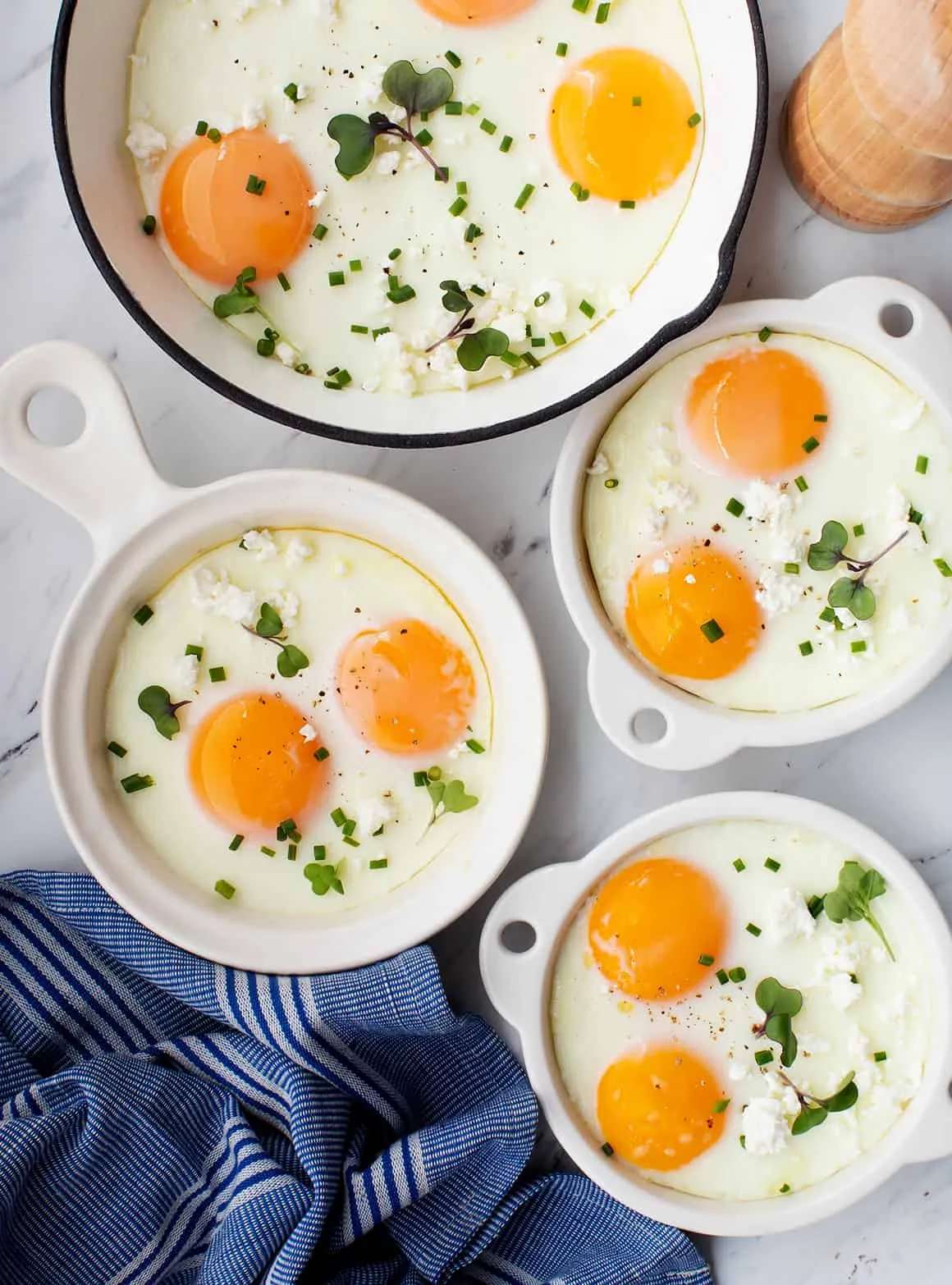 Eggs Baked in Ramekins with Herbs Oeufs