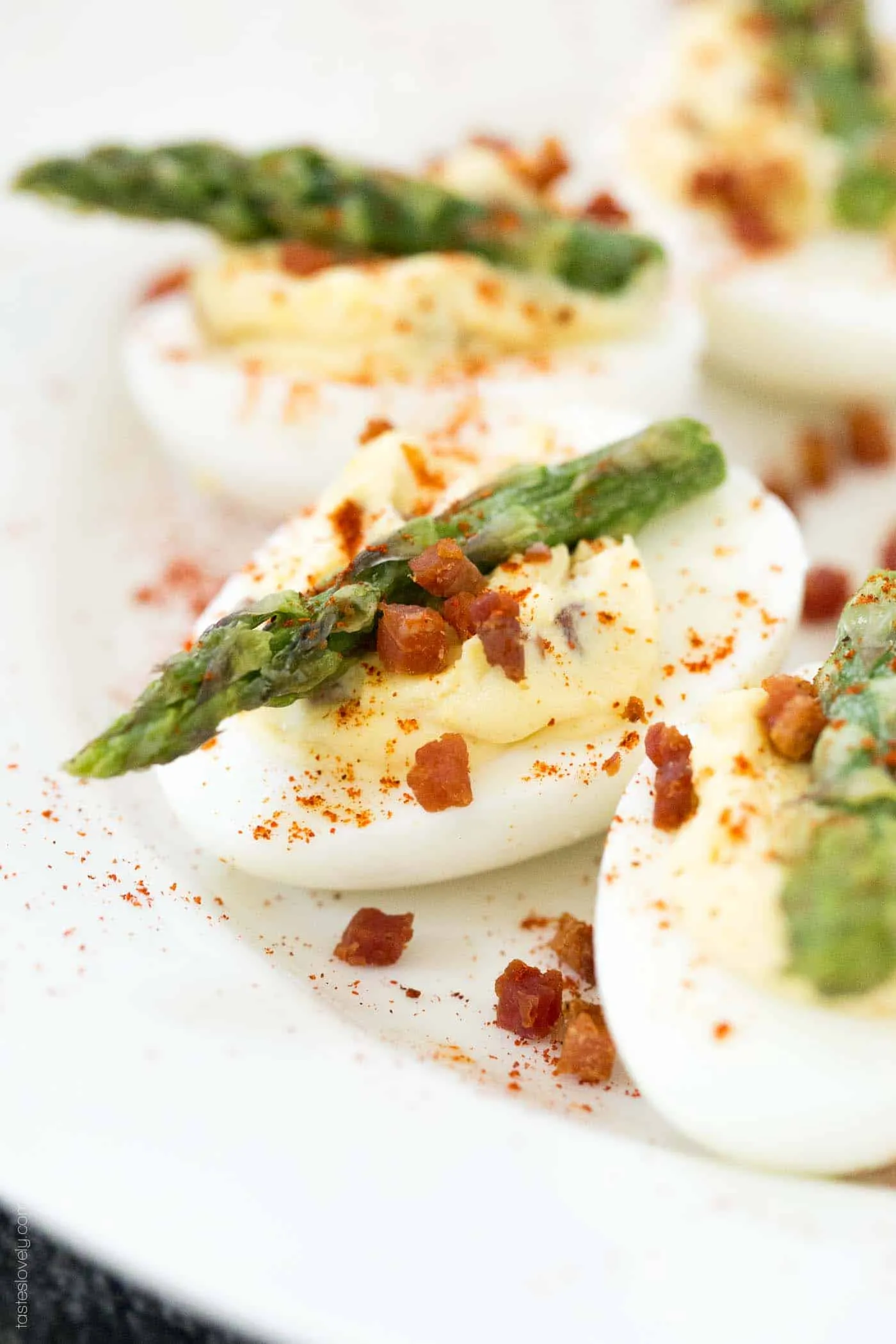 Eggs Sunny Side Up with Asparagus, Pancetta, and Pecorino Romano