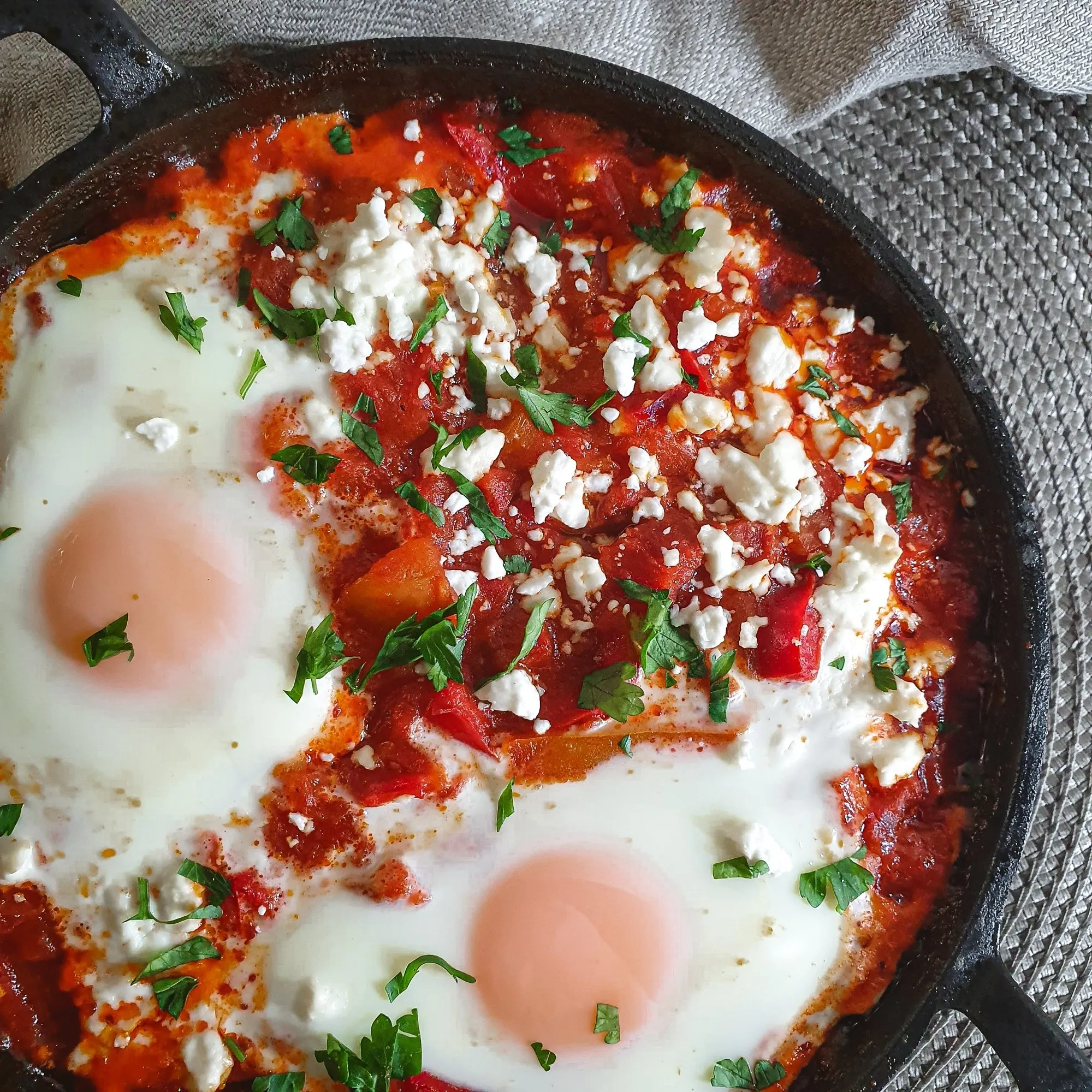 Eggs in Purgatory with Chorizo