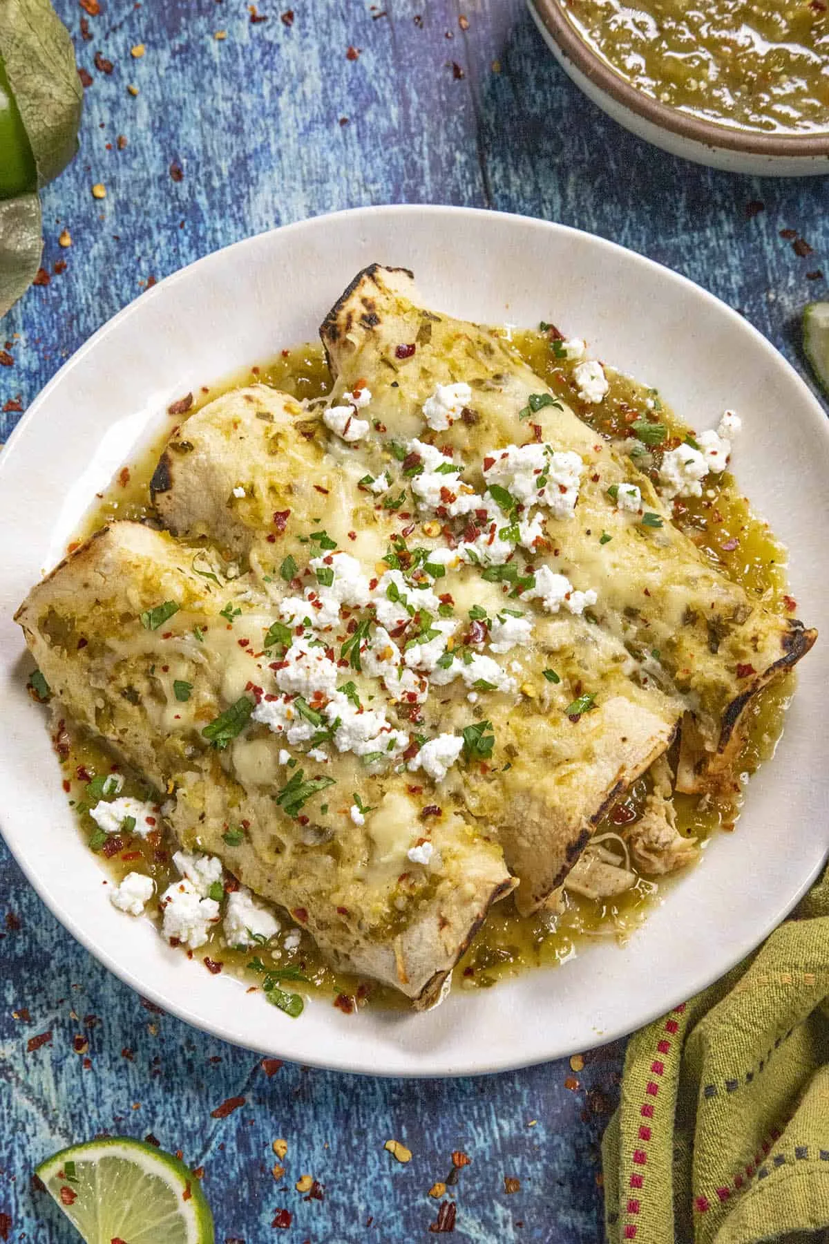 Enchiladas Verdes Hot Pepper Enchiladas