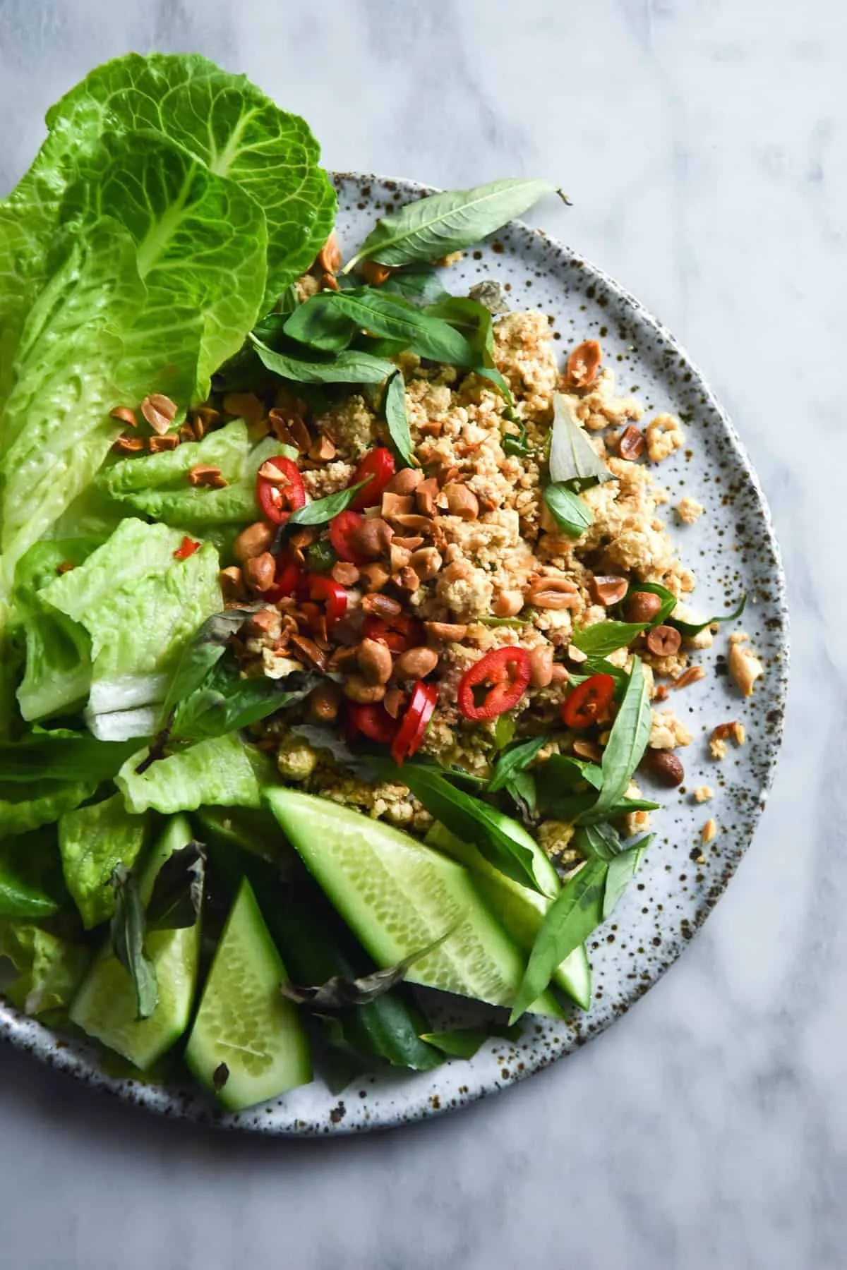 FODMAP Friendly Tofu Larb (Vegan, Nut-Free Option)