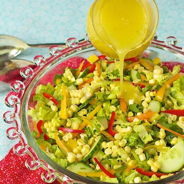 Farmers Market Salad with Sunny Honey Vinaigrette