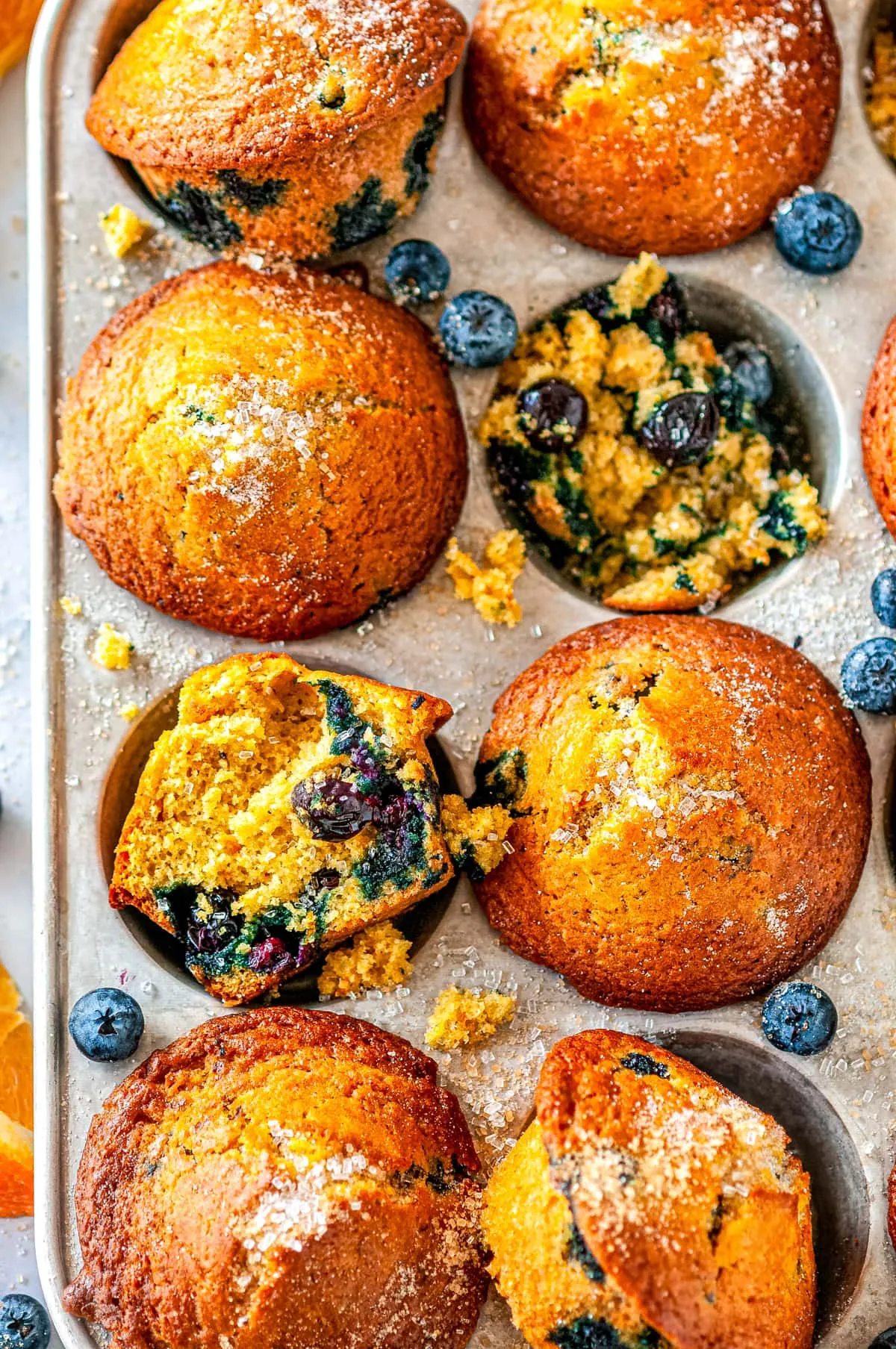 Fat Free Orange Blueberry Muffins