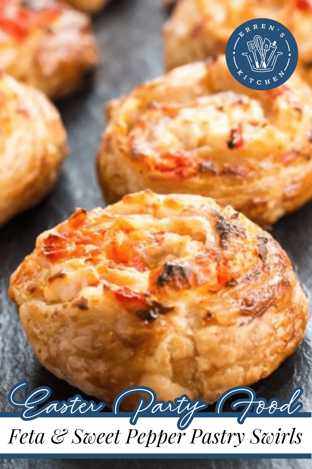 Feta Sweet Pepper Pastry Swirls