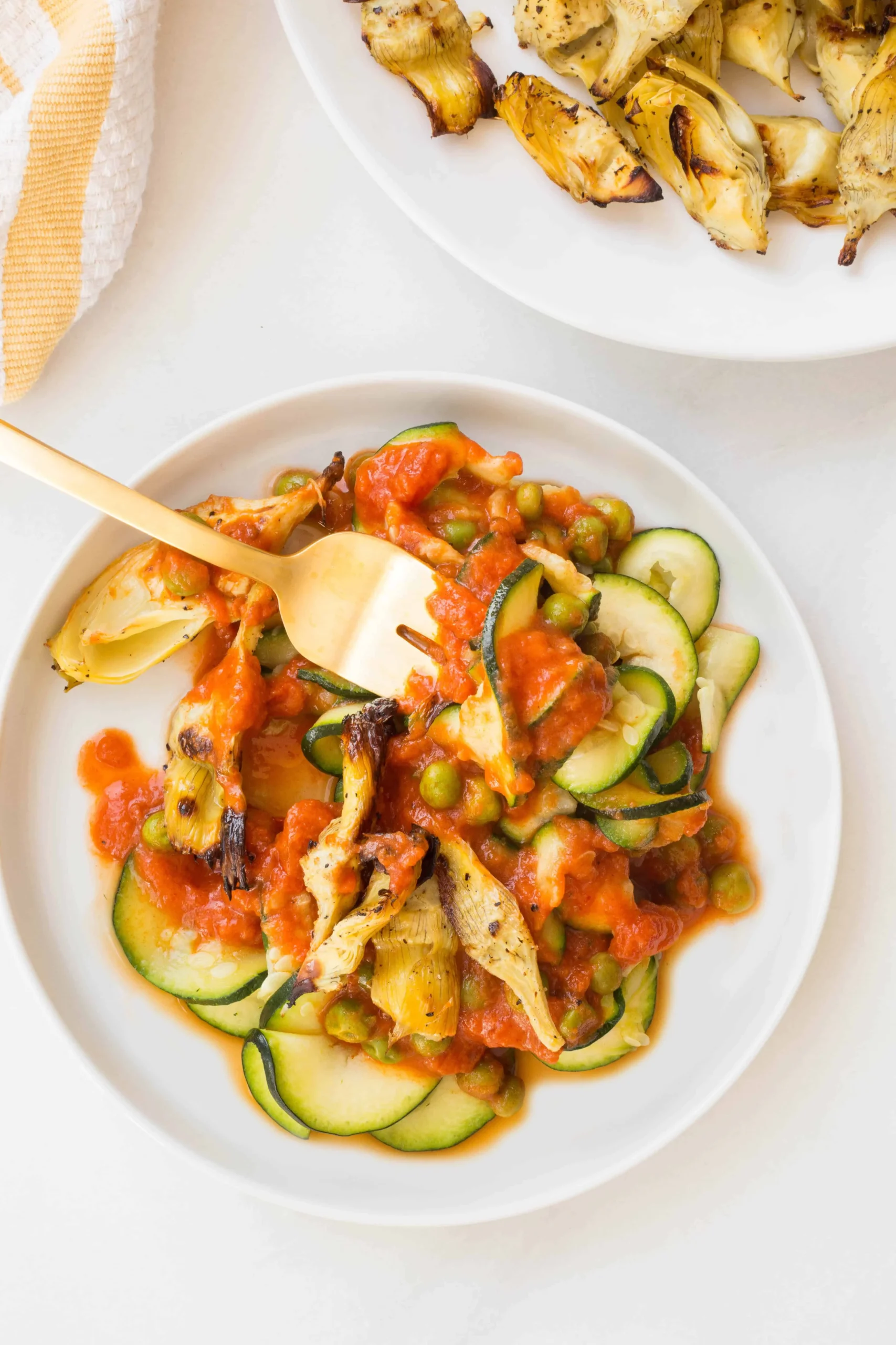 Fettuccine with Spicy Zucchini Tomato Sauce
