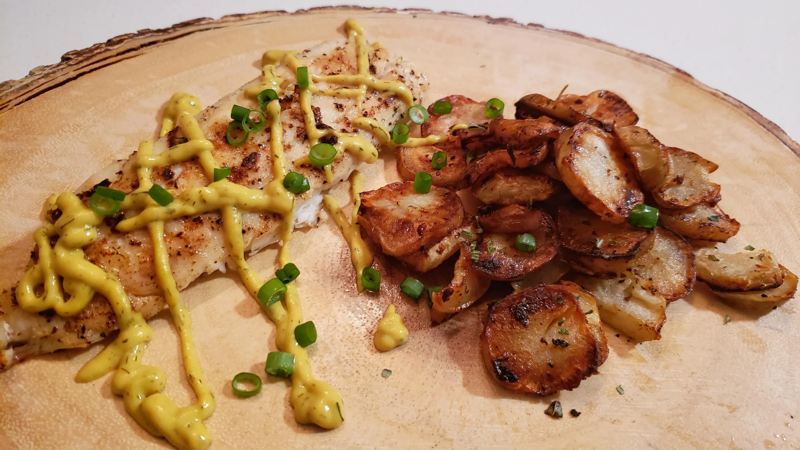 Fish with Jerusalem Artichokes
