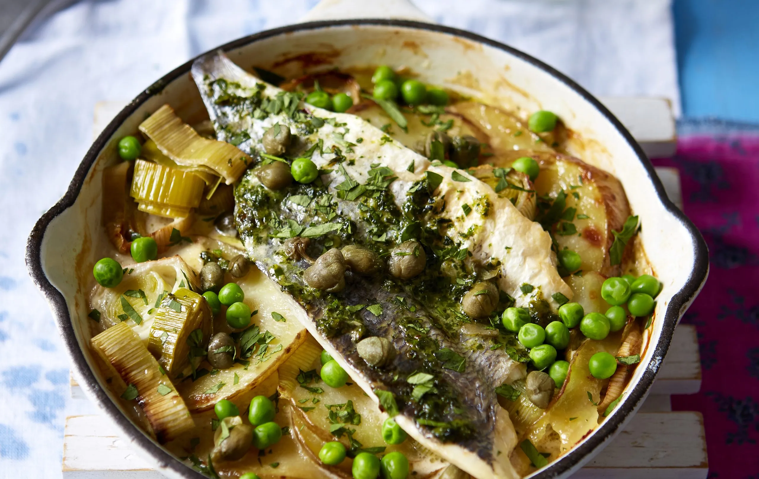 Fish with Lime and Peas