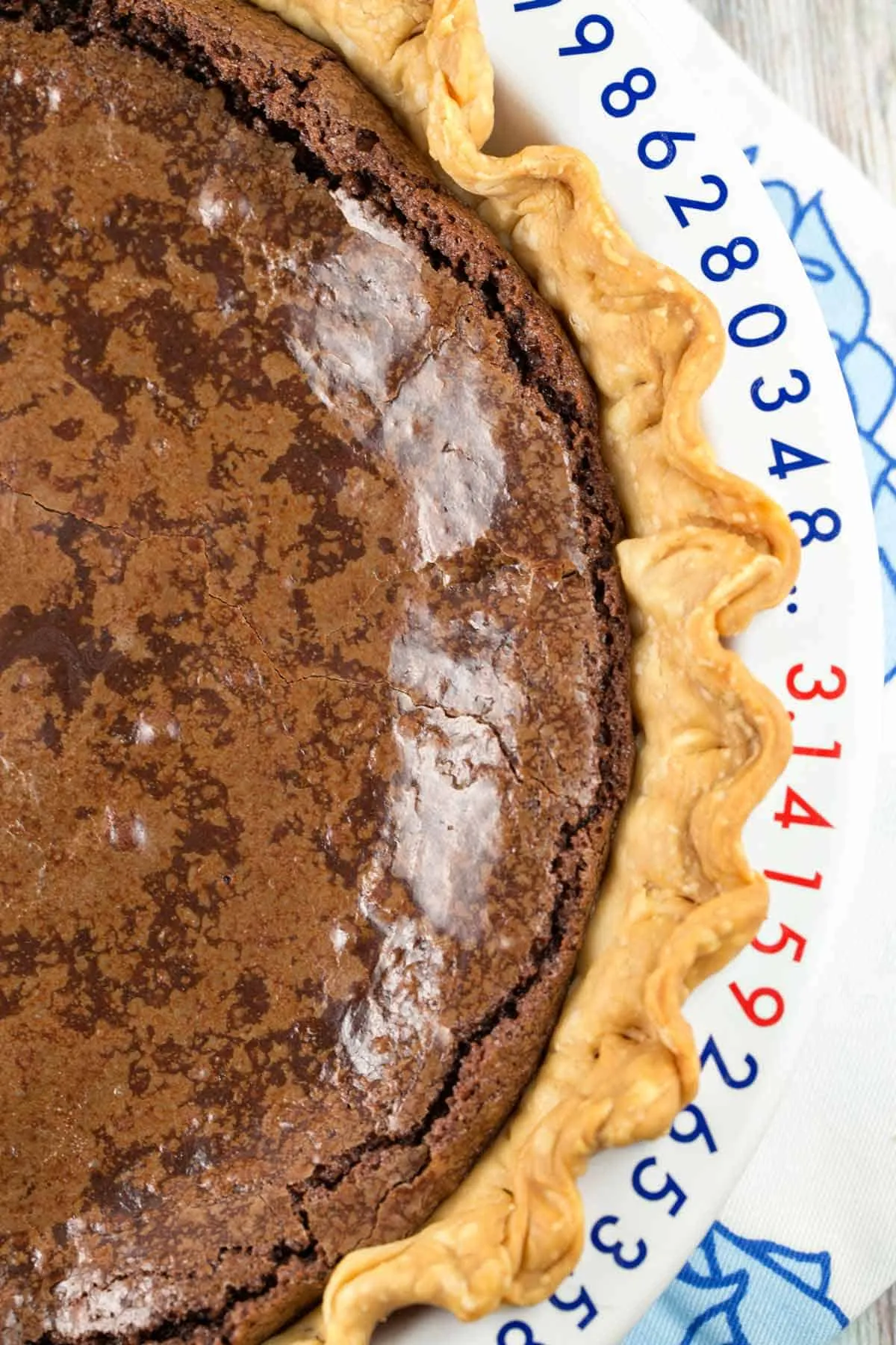 Flourless Chocolate Chip Brownie Pie