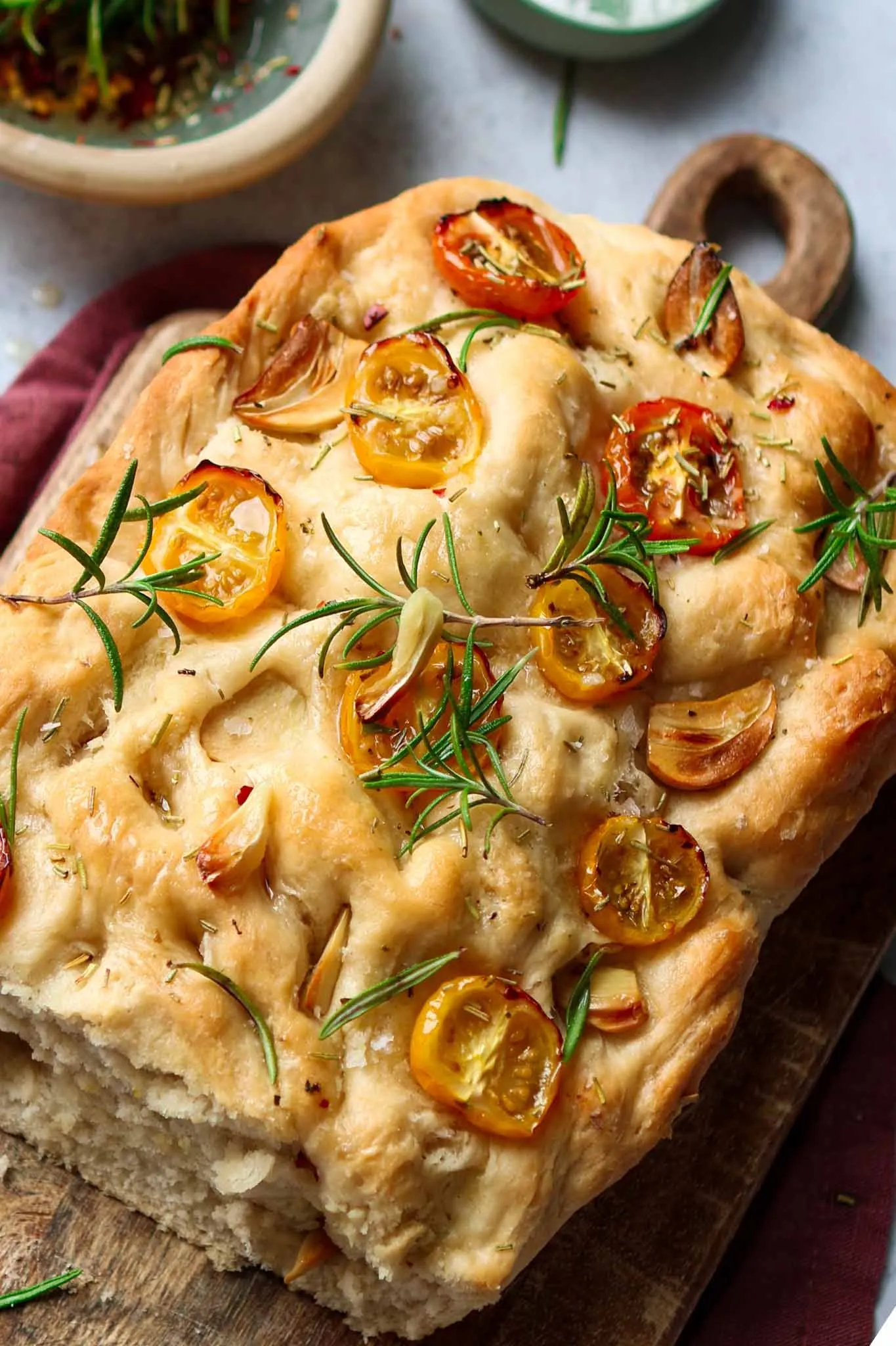 Focaccia with Rosemary and Garlic