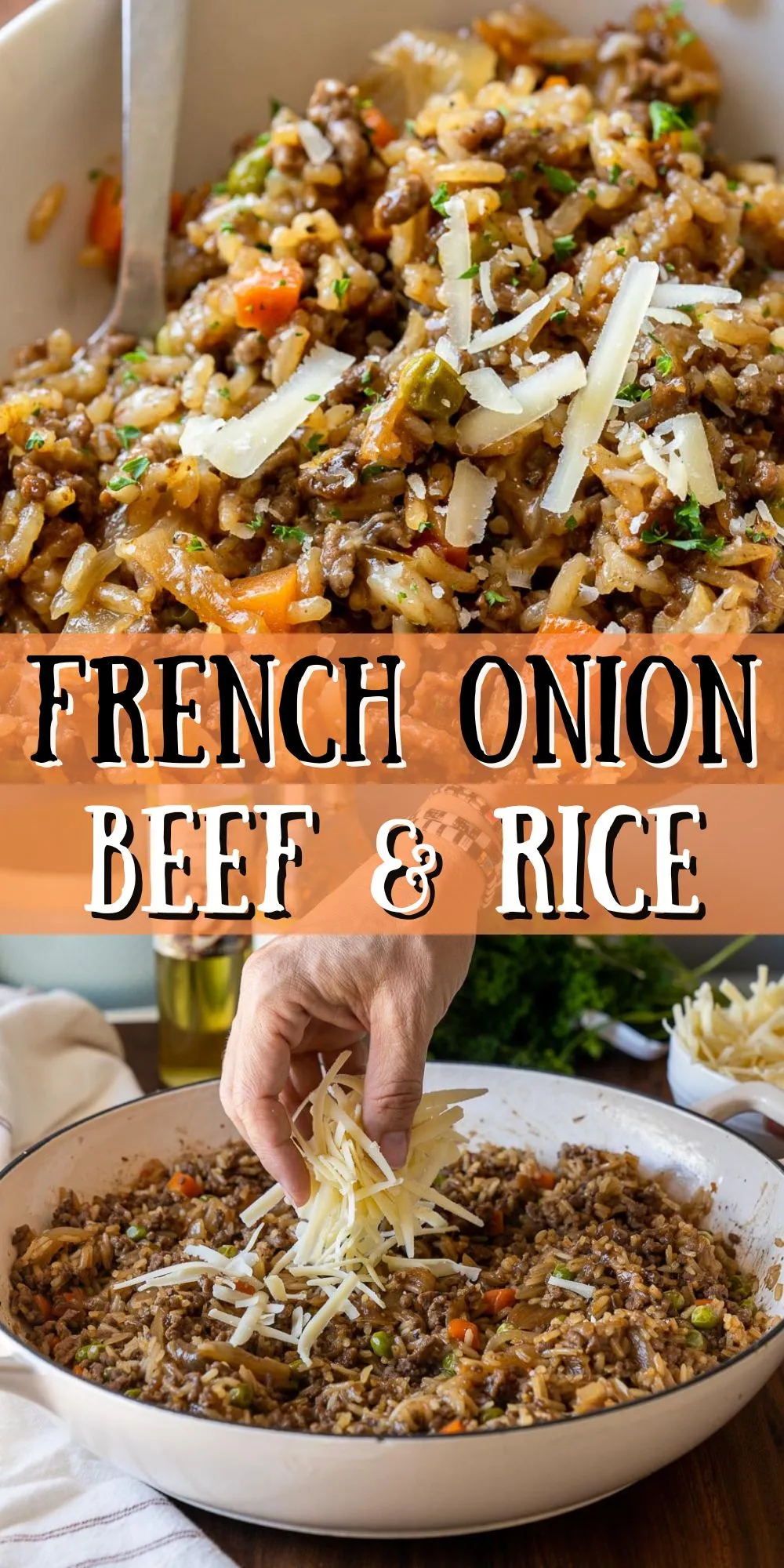 French Onion Beef Rice Casserole