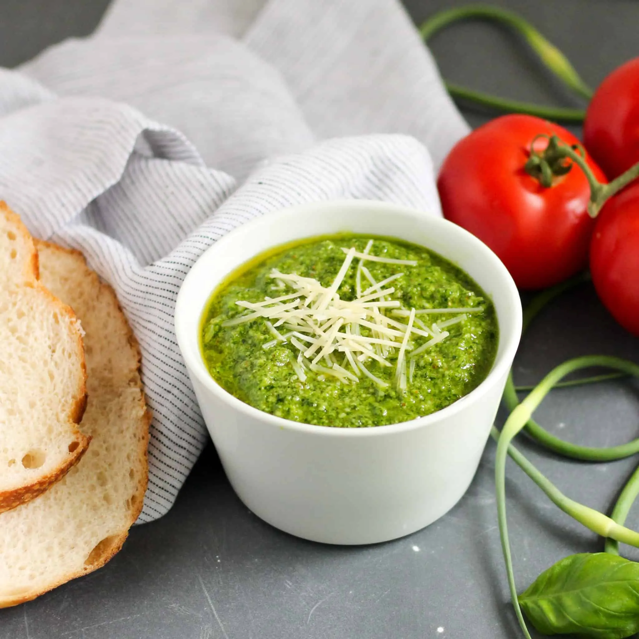 Fresh Garlic Scape Pesto