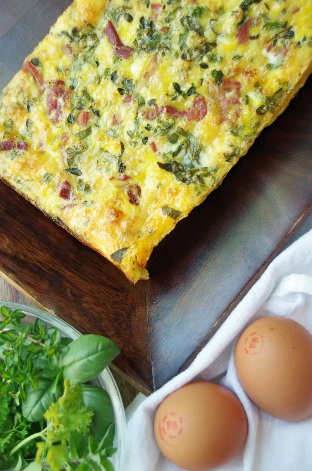 Fresh Herb Cheddar Frittata Airfry