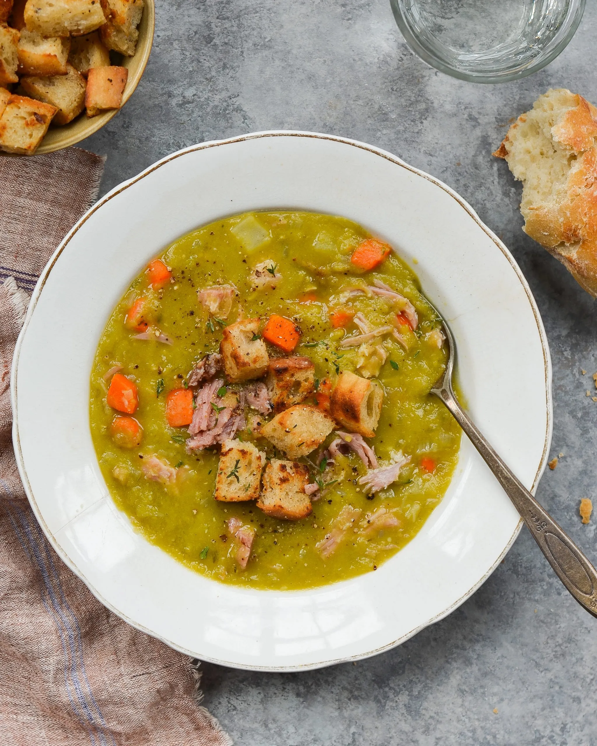 Fresh Pea and Ham Hock Soup