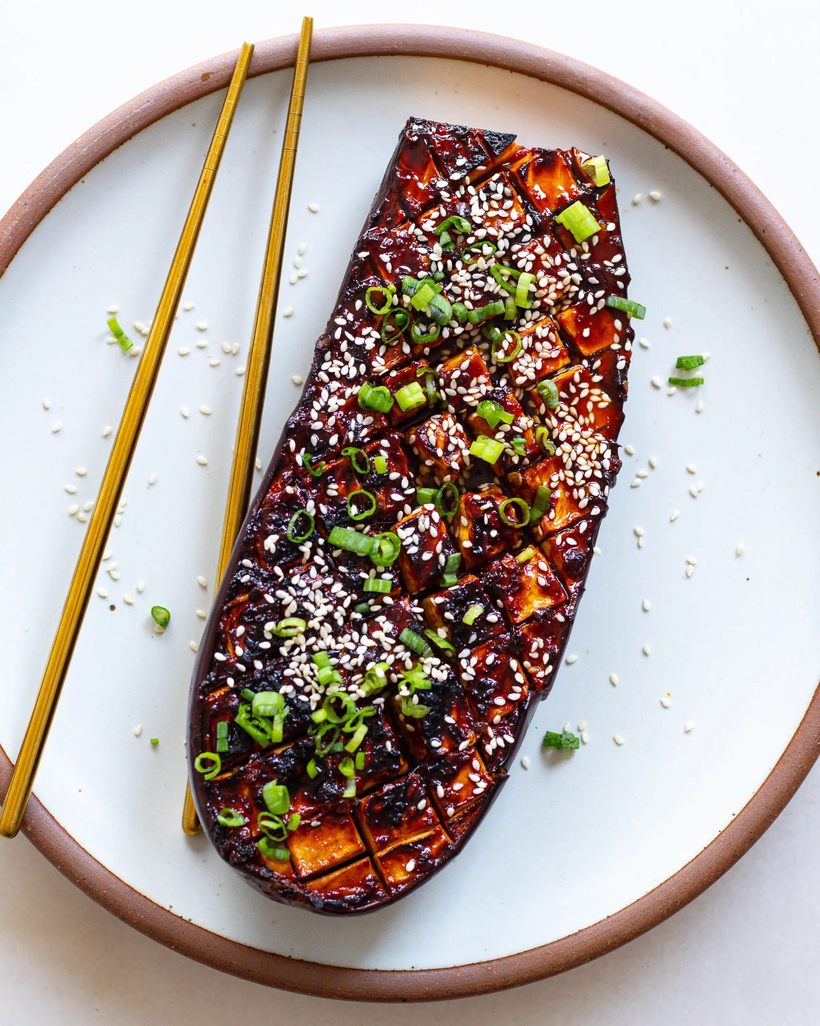 Fried Aubergine with Miso Sauce