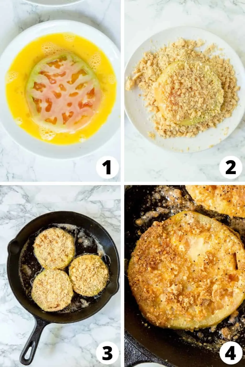 Fried Green Tomato Salad with Yogurt Dressing