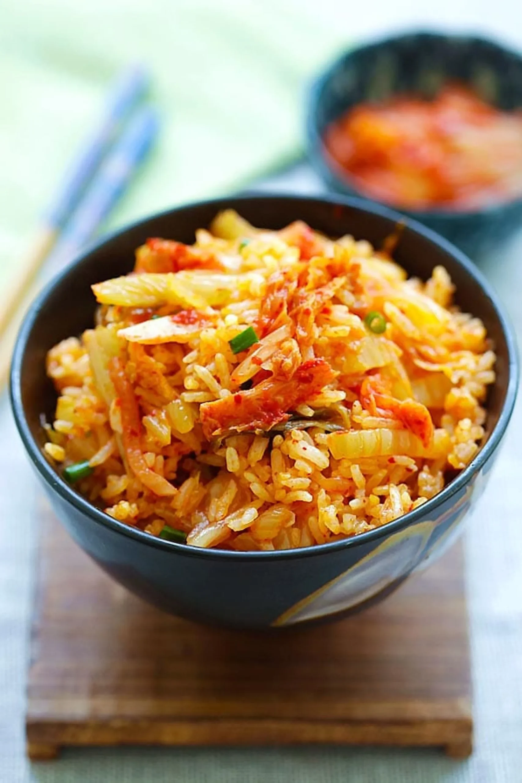 Fried Rice with Kimchi and Spinach