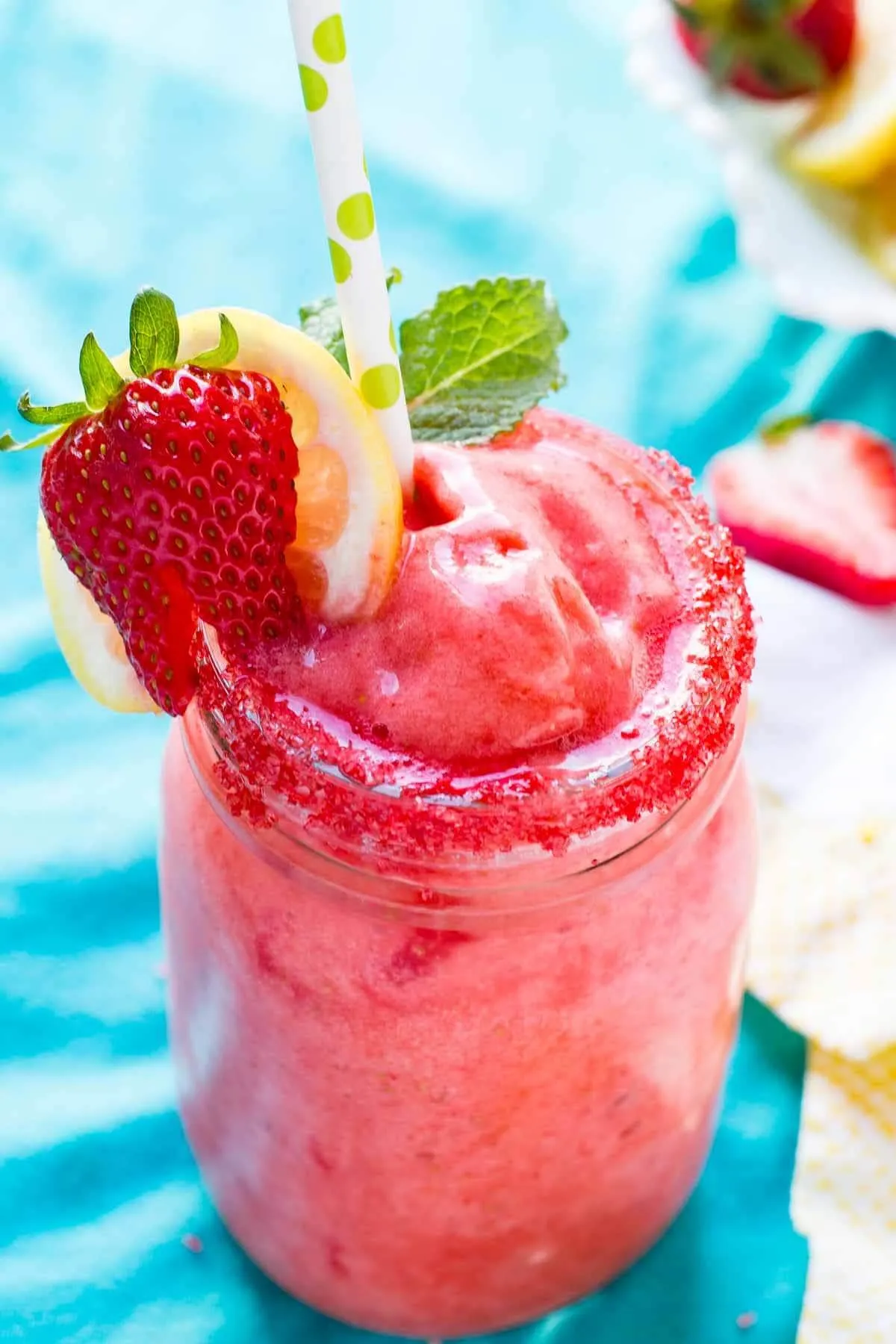 Frozen RumChata Strawberry Lemonade