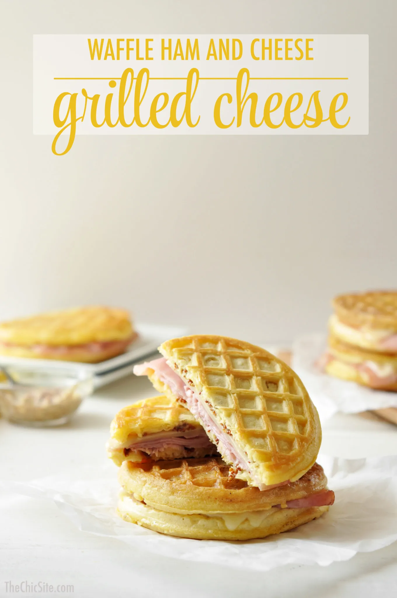 Frozen Waffle Grilled Ham and Cheese