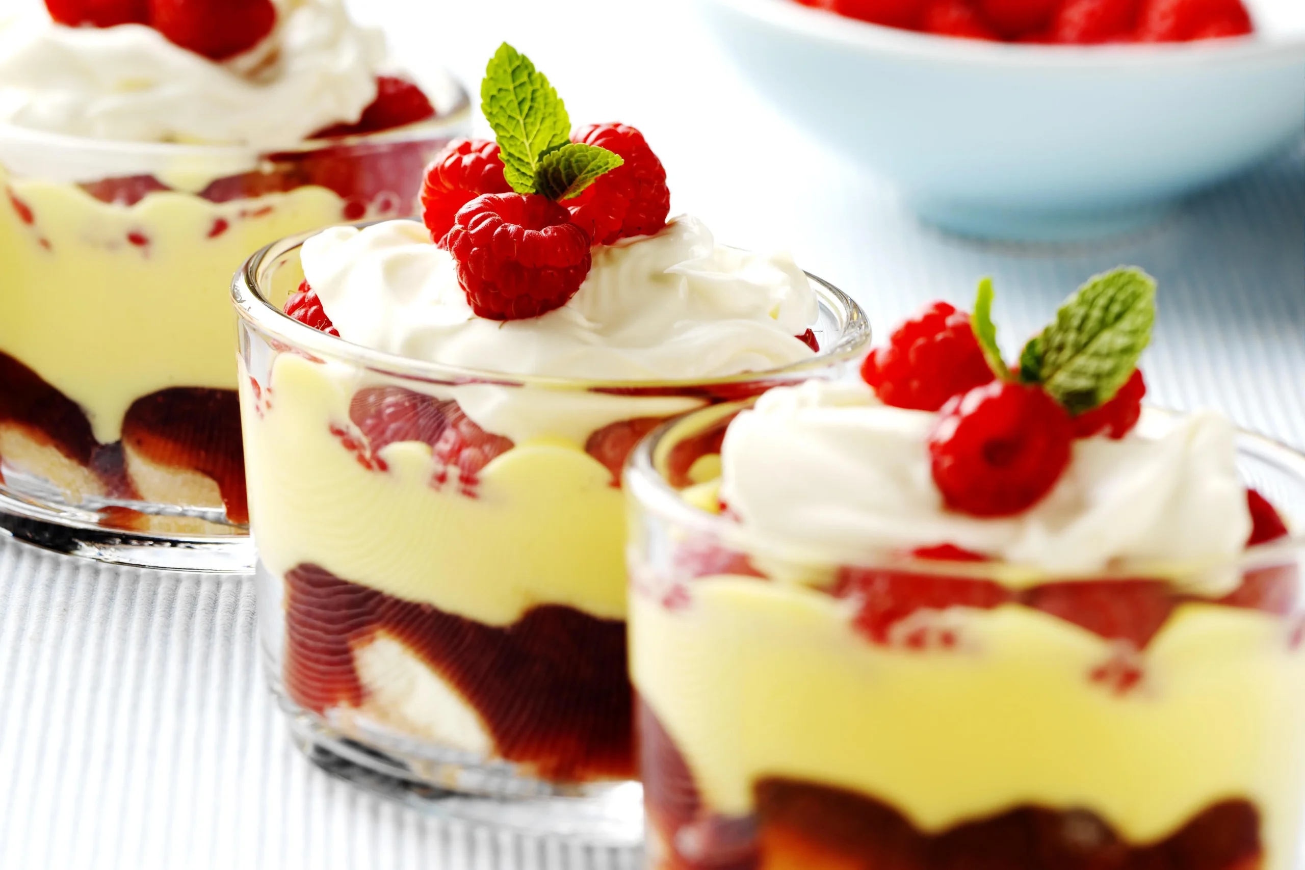 Fruit Trifle Dessert with Pudding