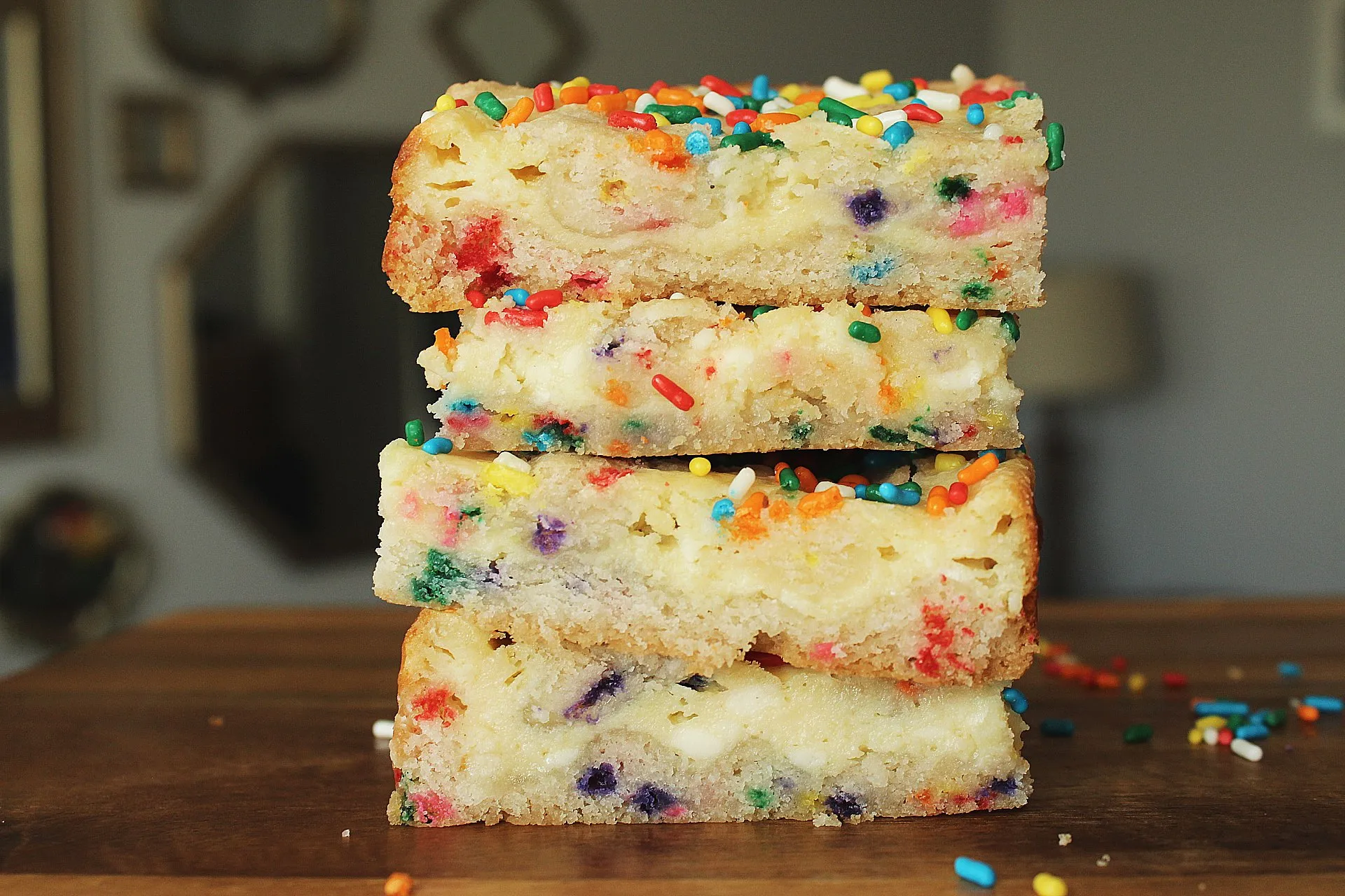 Funfetti Cookie Cheesecake Bars