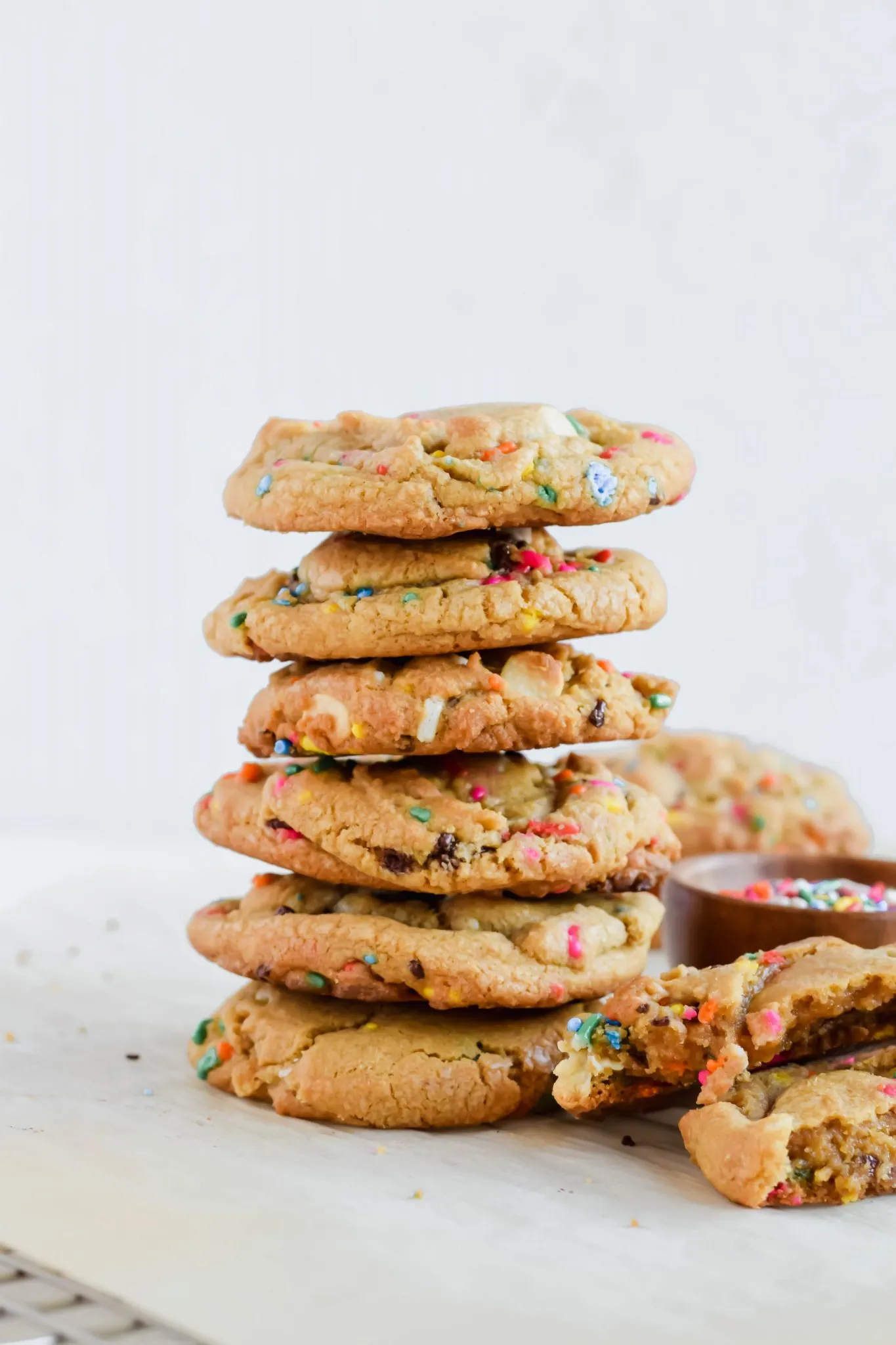 Funfetti White Chocolate Chip Cookies