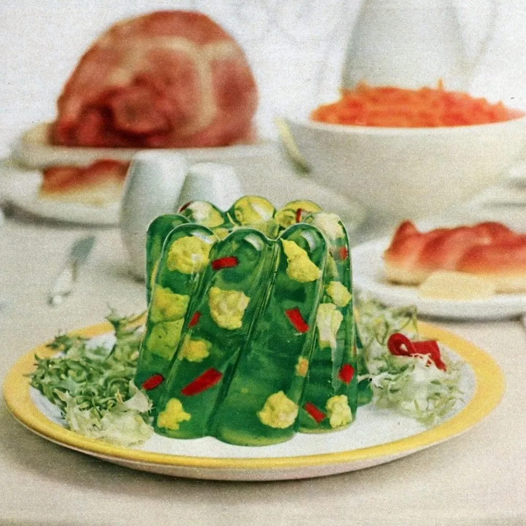 Furr's Light Green Jell-O Salad