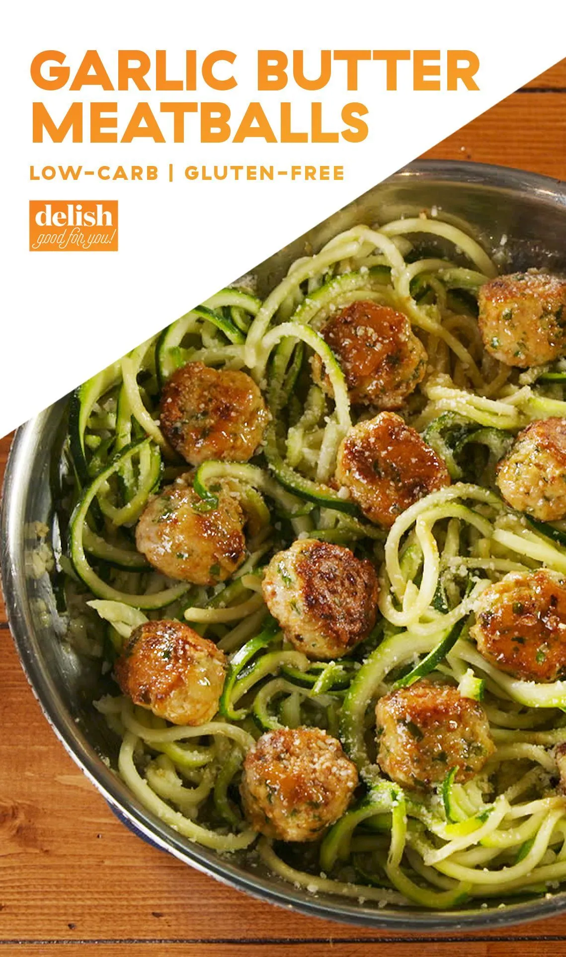 Garlic Butter Meatballs and Zoodles