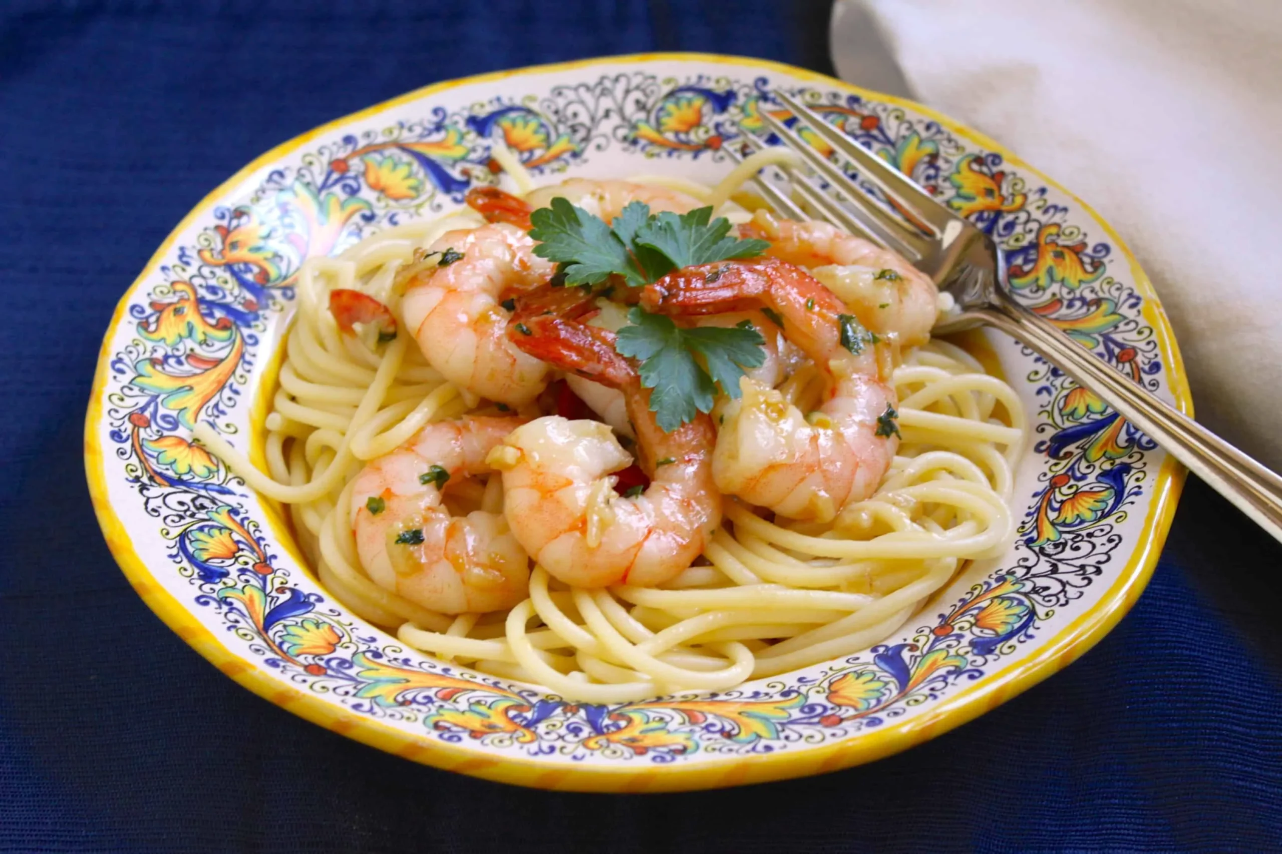 Garlic Butter Shrimp Spaghetti