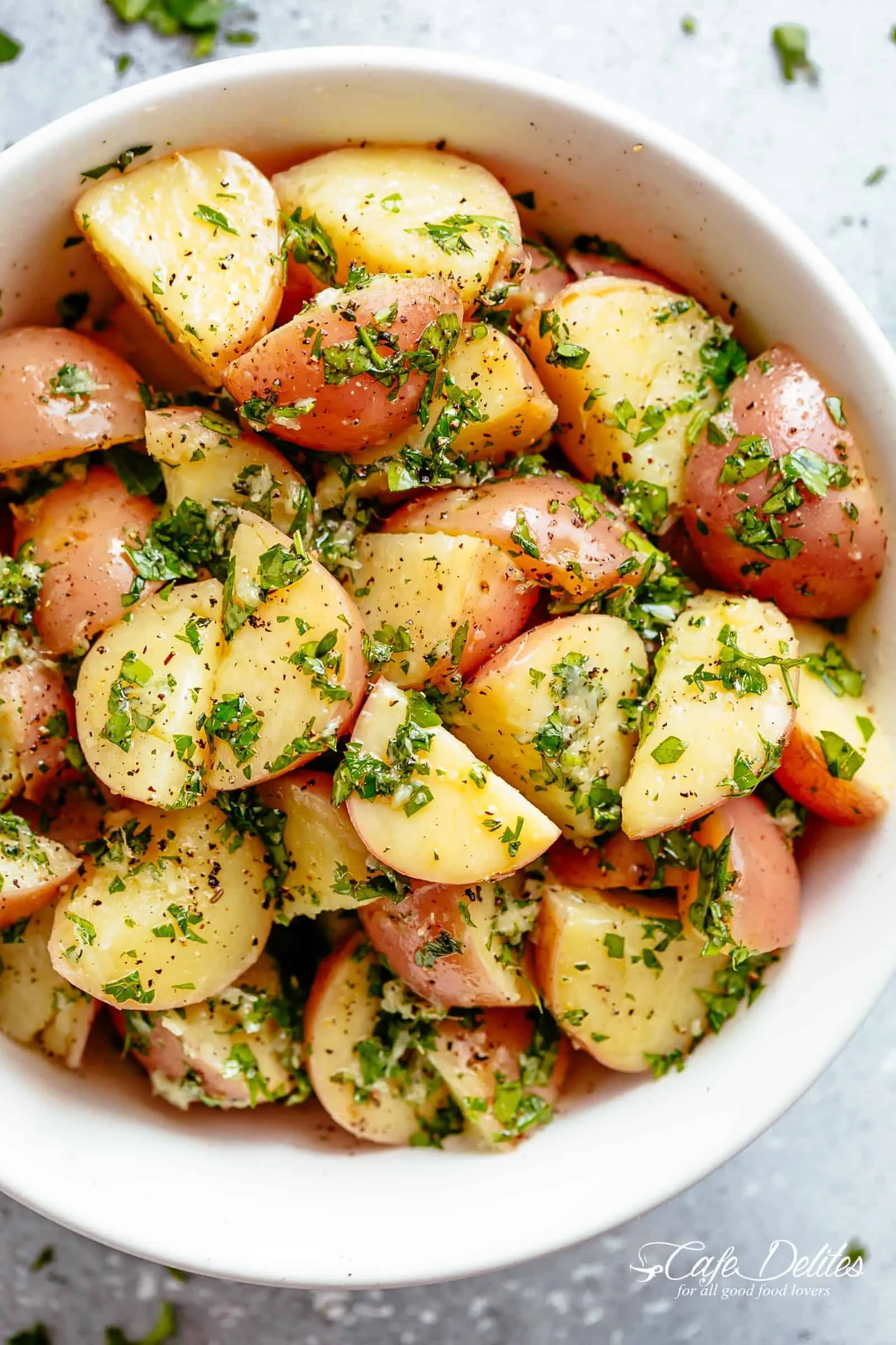Garlic Herb Roasted Potato Salad