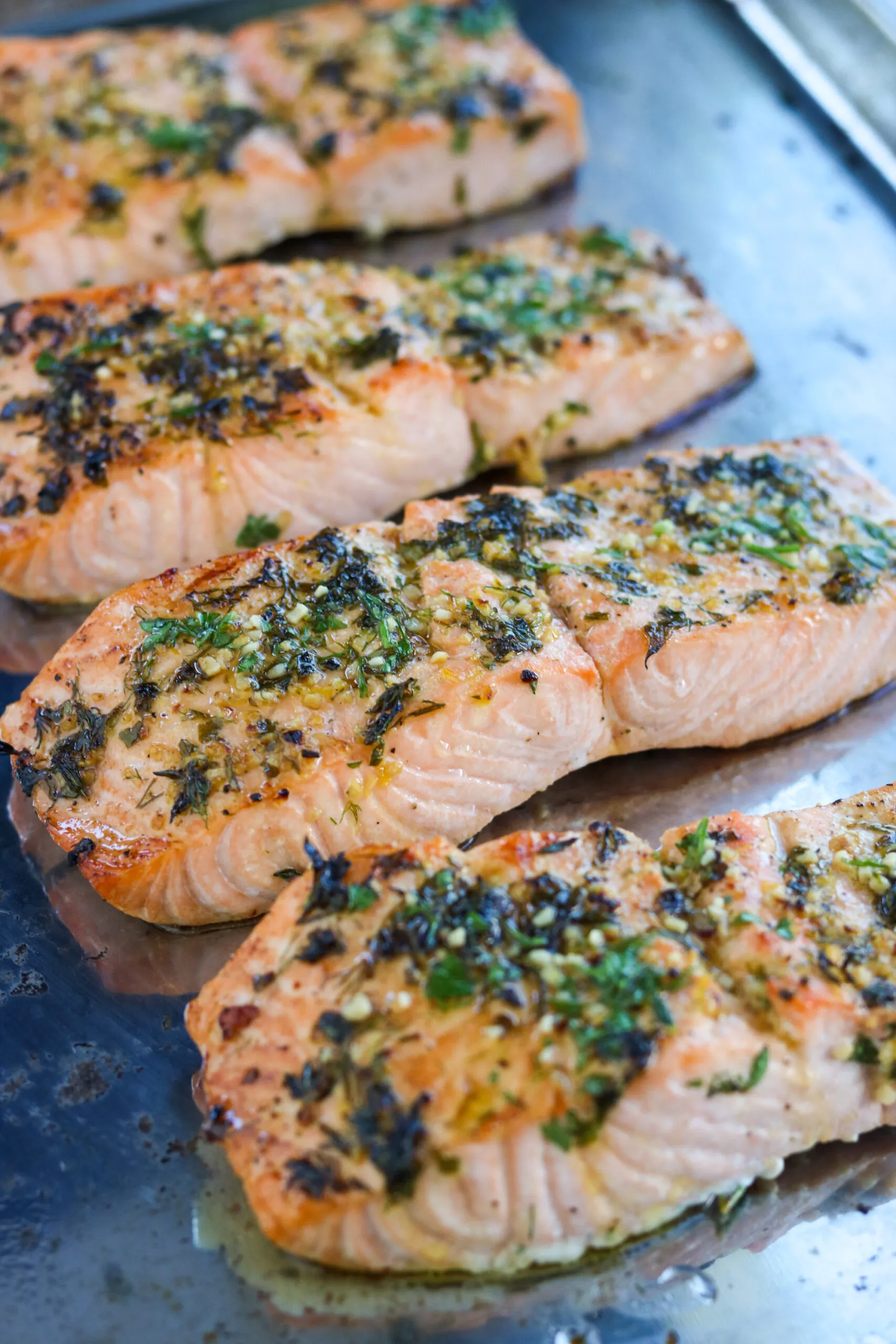 Garlic Herb Roasted Salmon