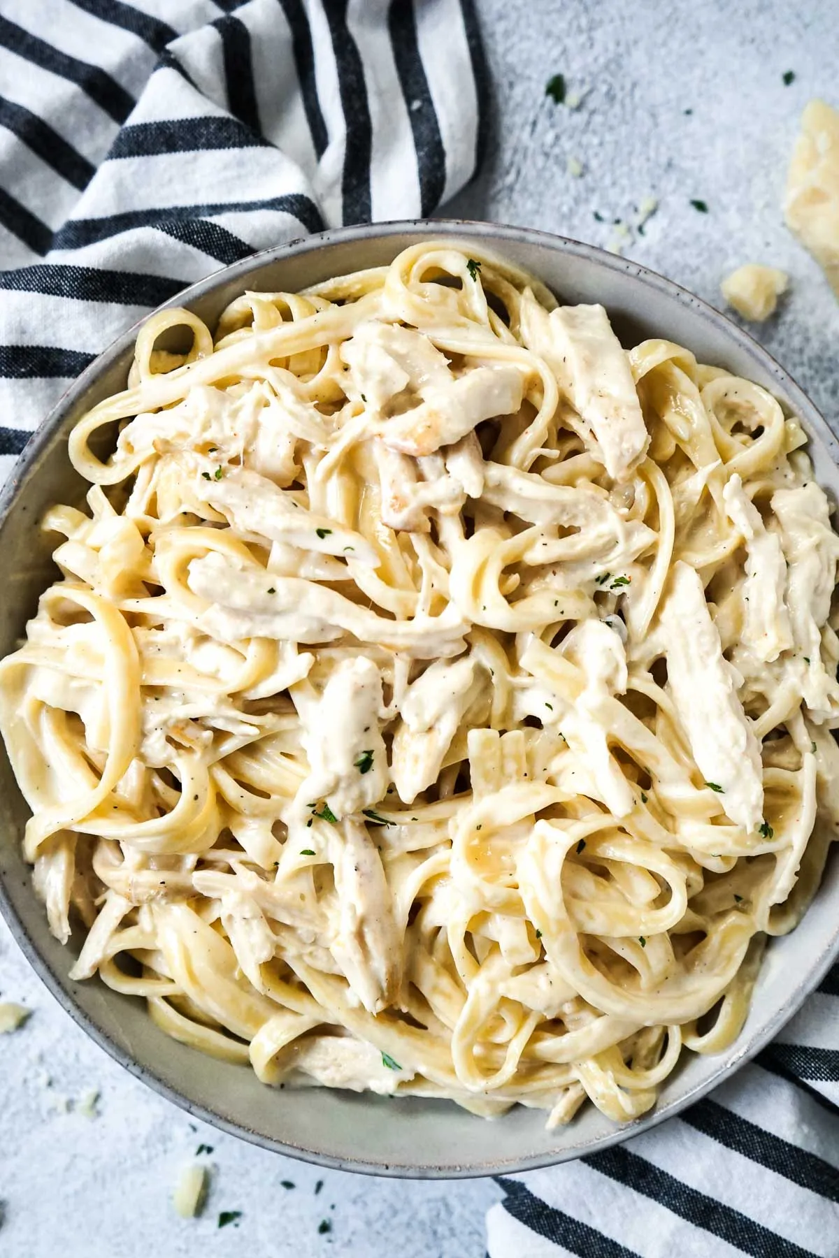 Garlic Parmesan Chicken Pasta Bake
