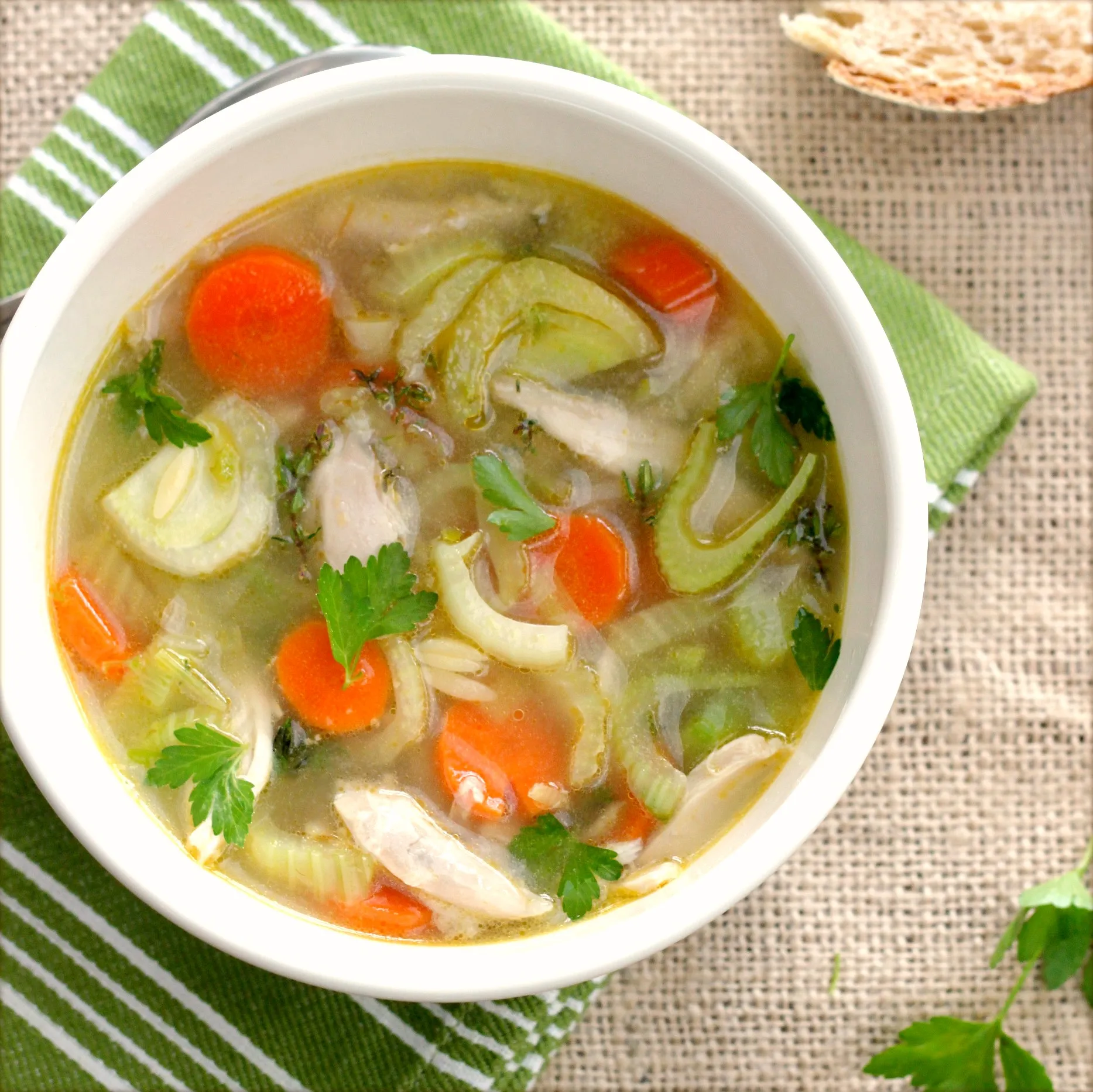 Garlic Soup with Chicken