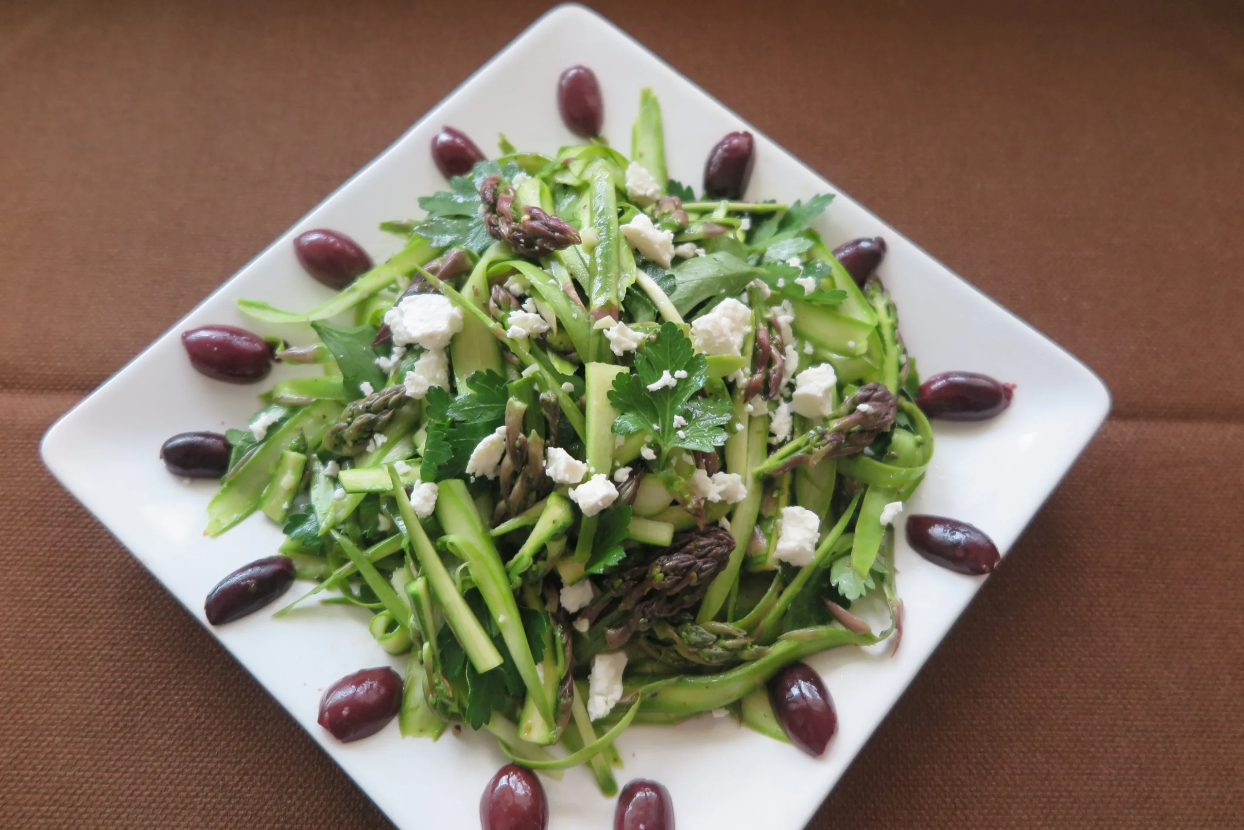 Getting Here Asparagus Ribbon Salad with Dried Cherries