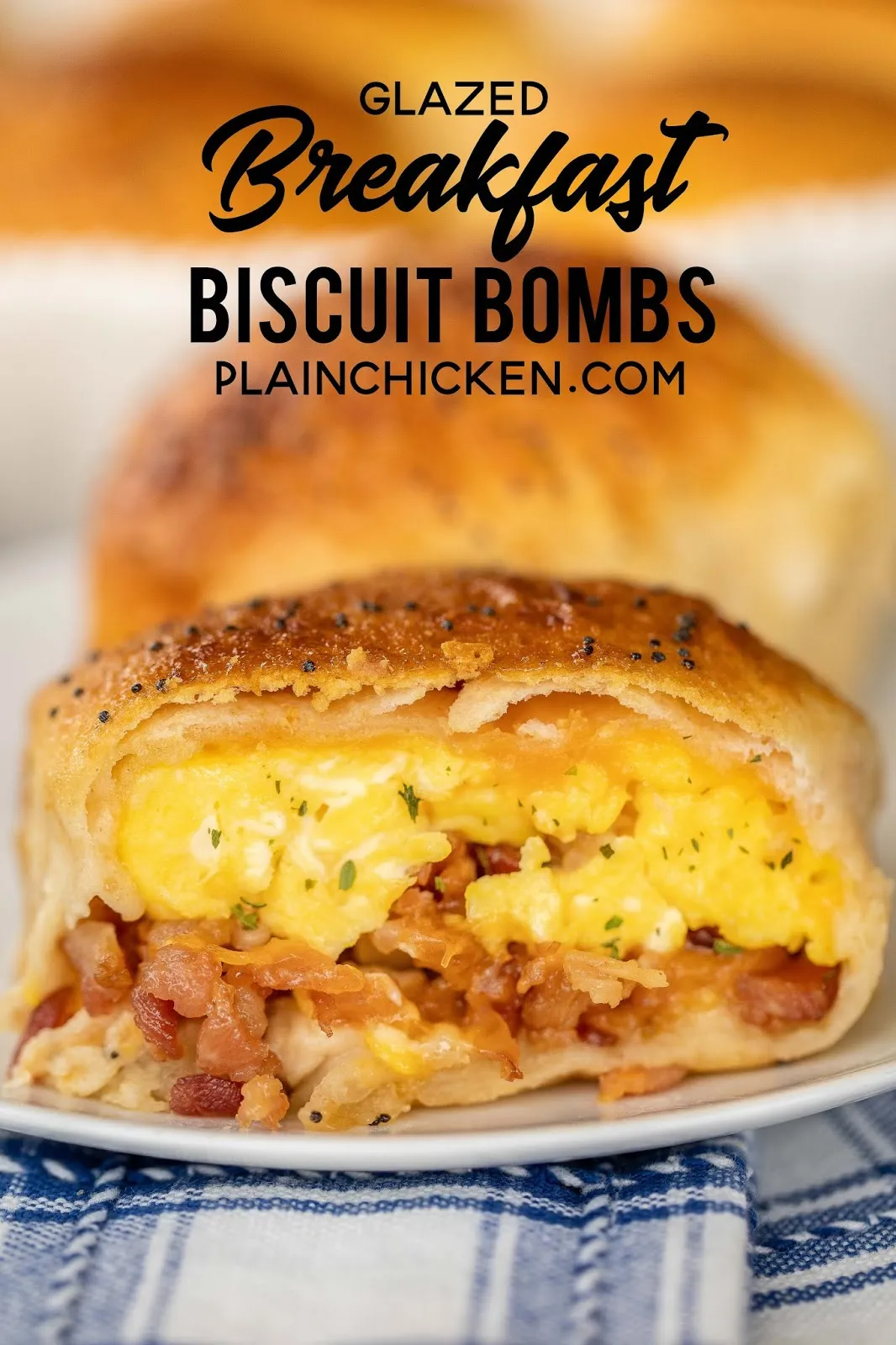 Glazed Breakfast Biscuit Bombs