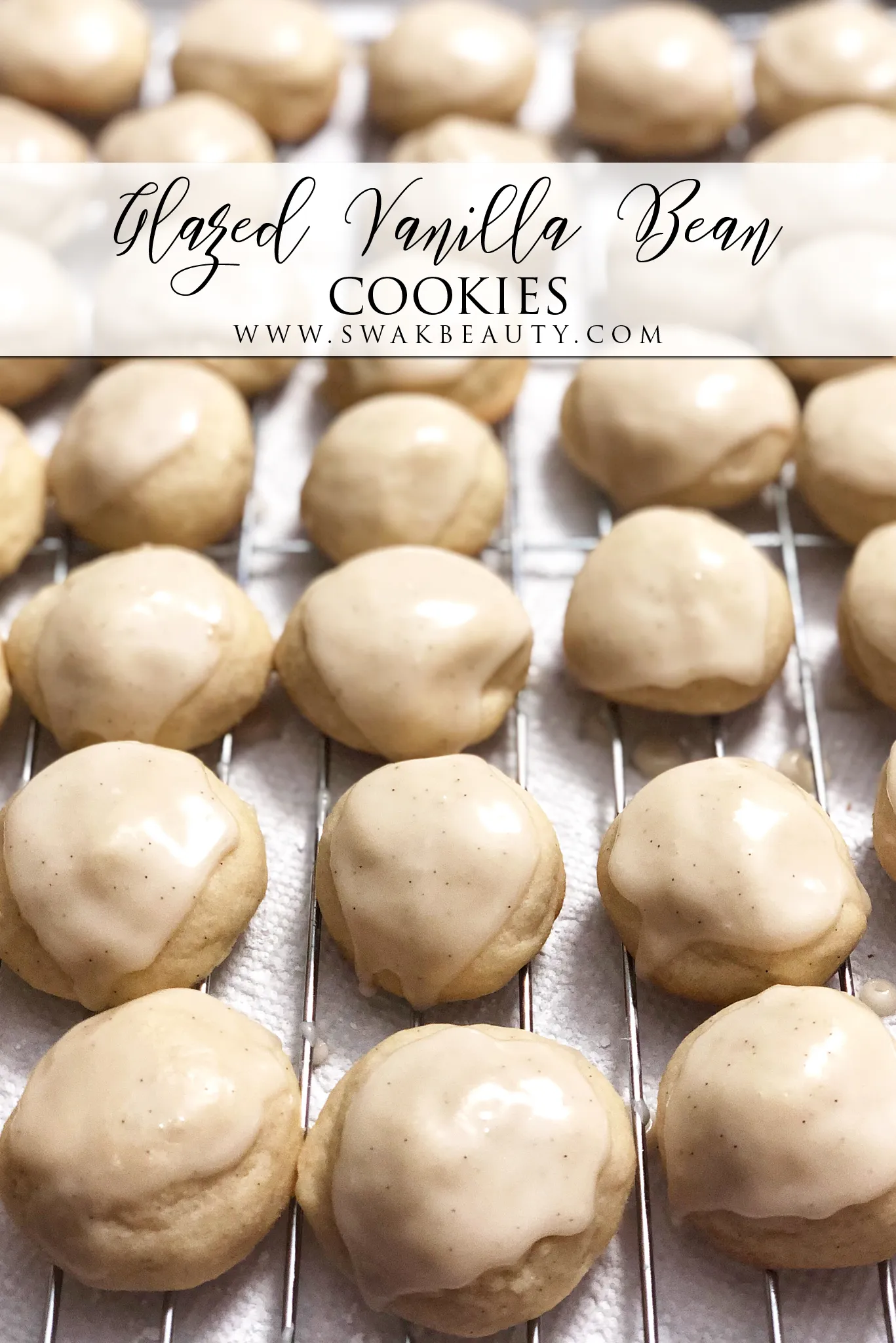 Glazed Vanilla Bean Cookies