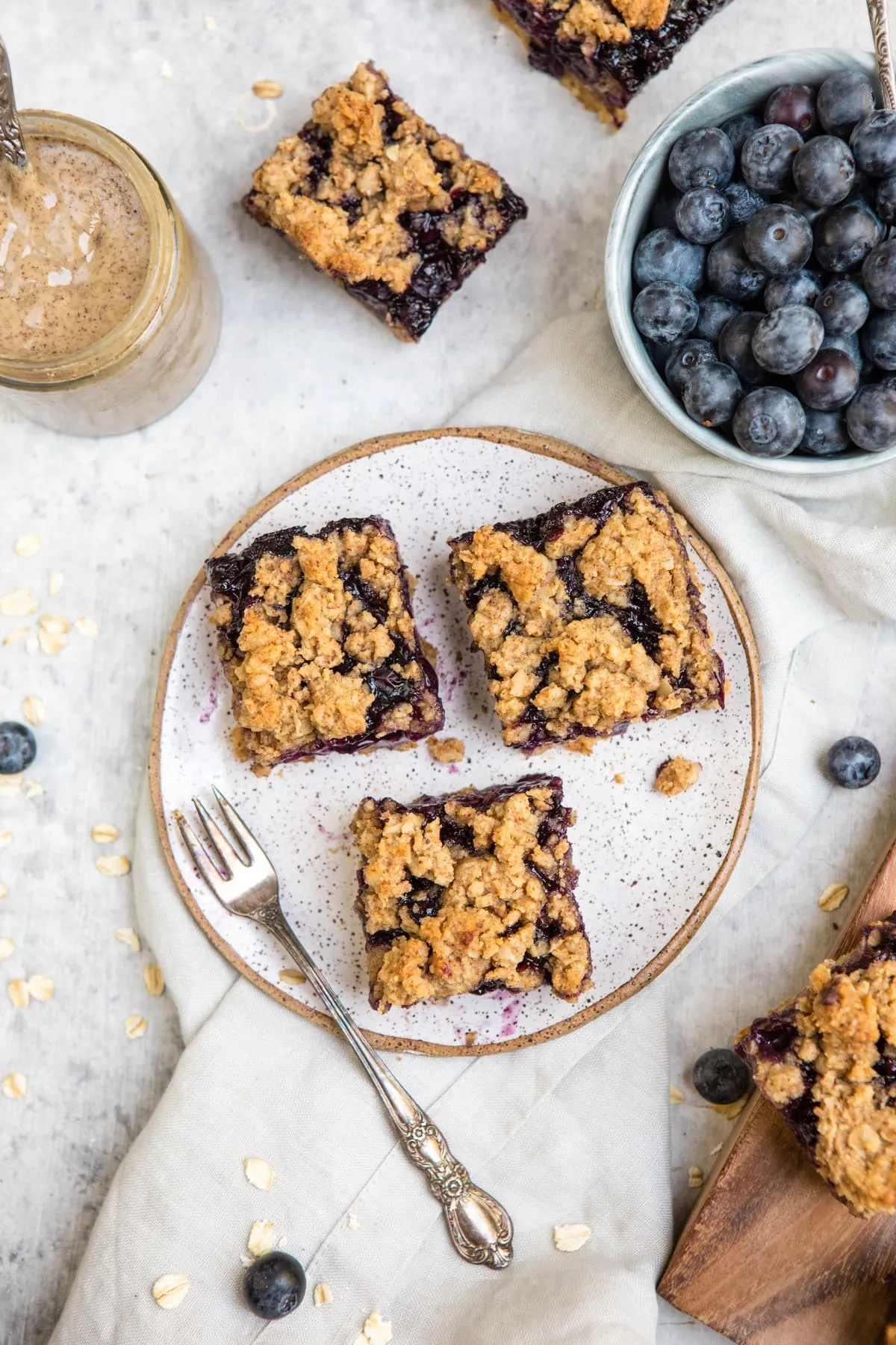 Gluten Free Blueberry Crumble Bars