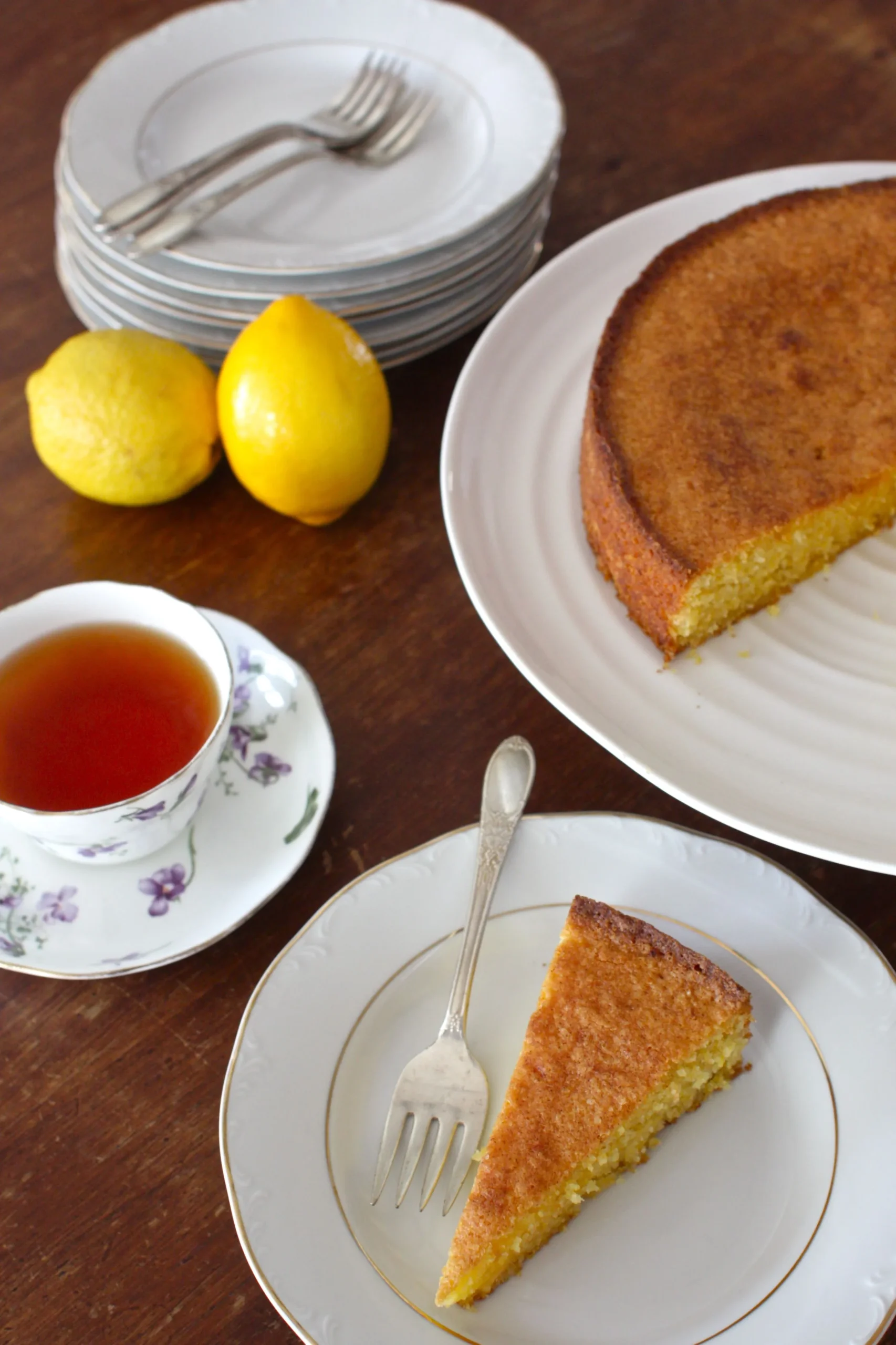 Gluten Free Lemon Cornmeal Cake