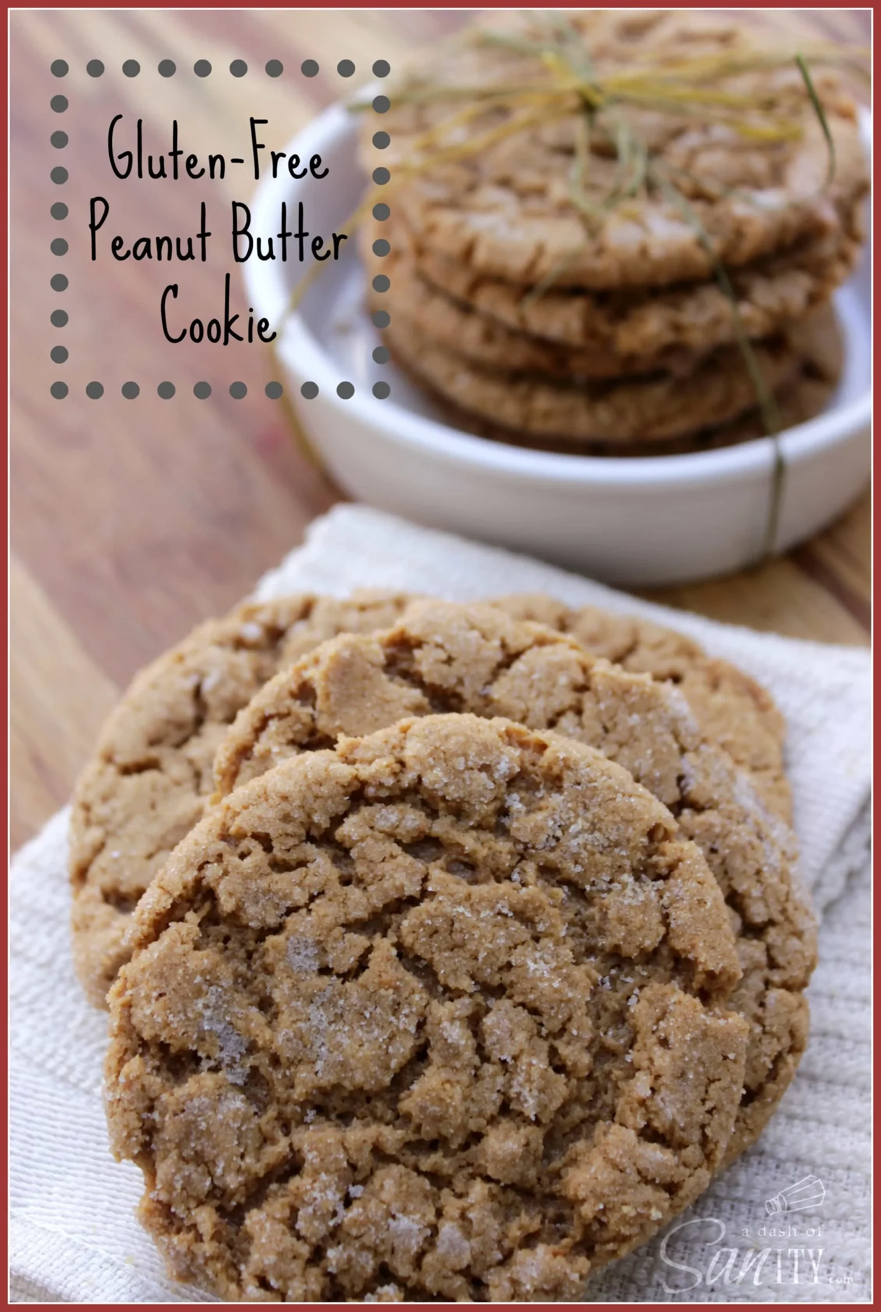 Gluten Free Peanut Butter Cookies Crosshatch
