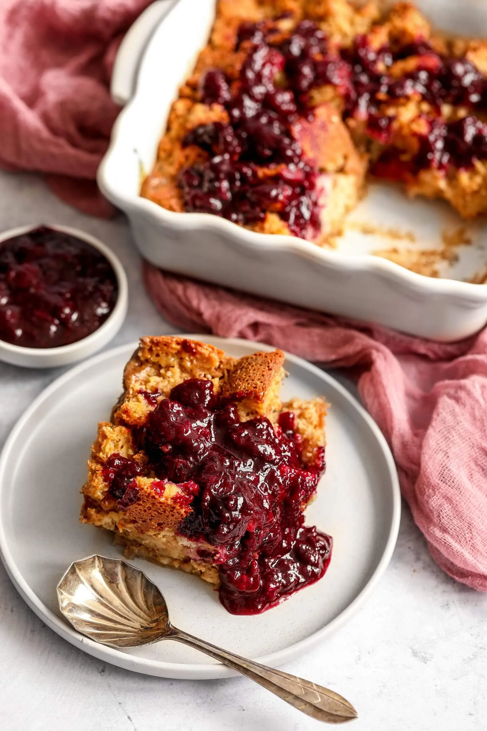 Gluten Free Summer Berry Bread Pudding