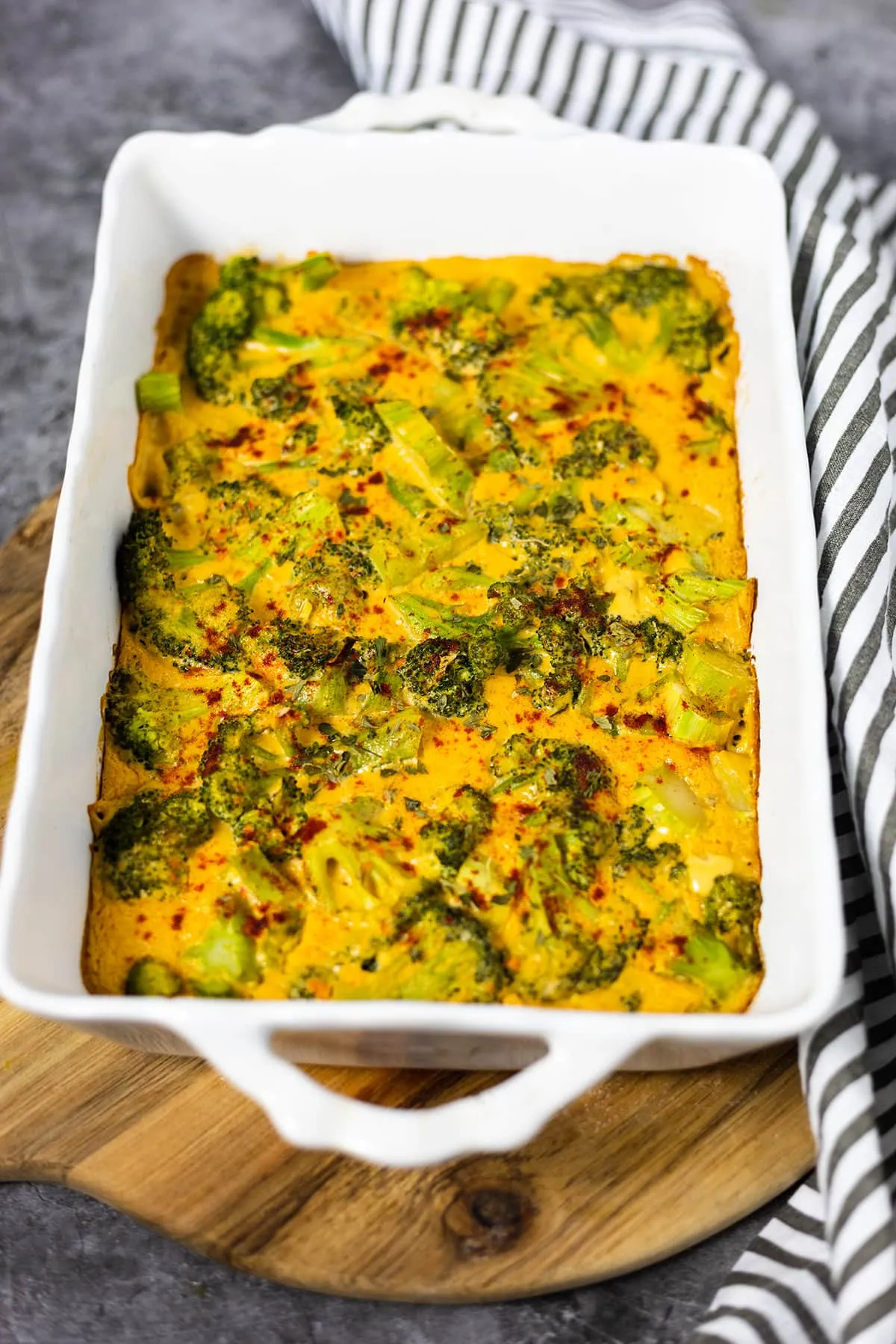 Gluten Free Vegan Broccoli Cheese Casserole
