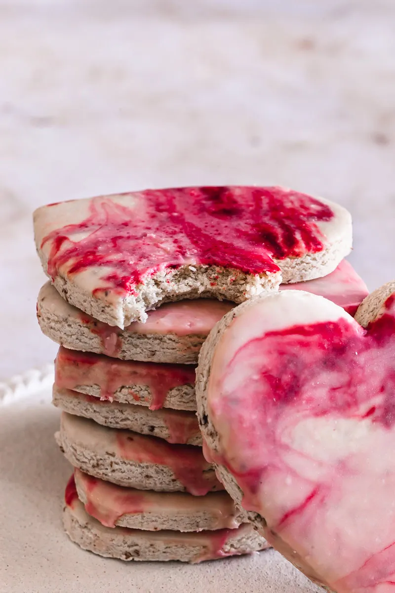 Gluten Free Vegan Sugar Cookies with Marble Icing