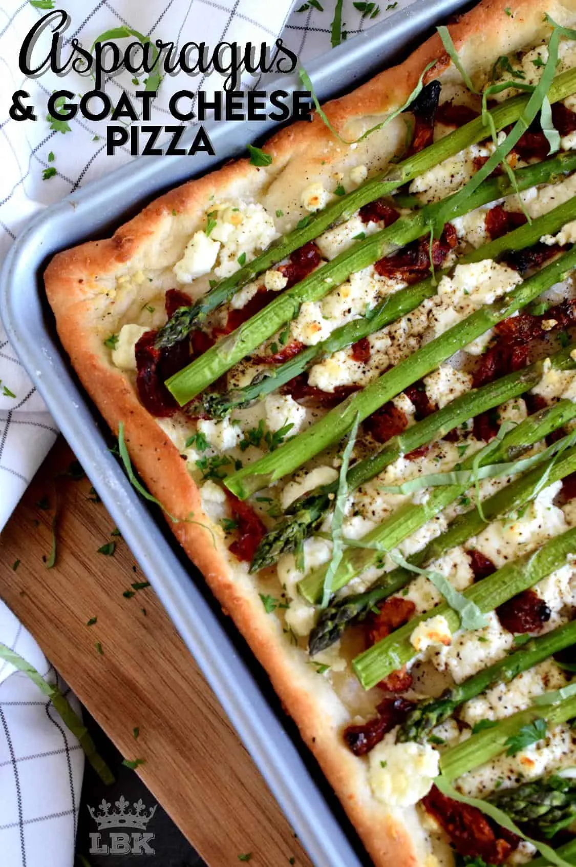 Goat Cheese Asparagus Pizza