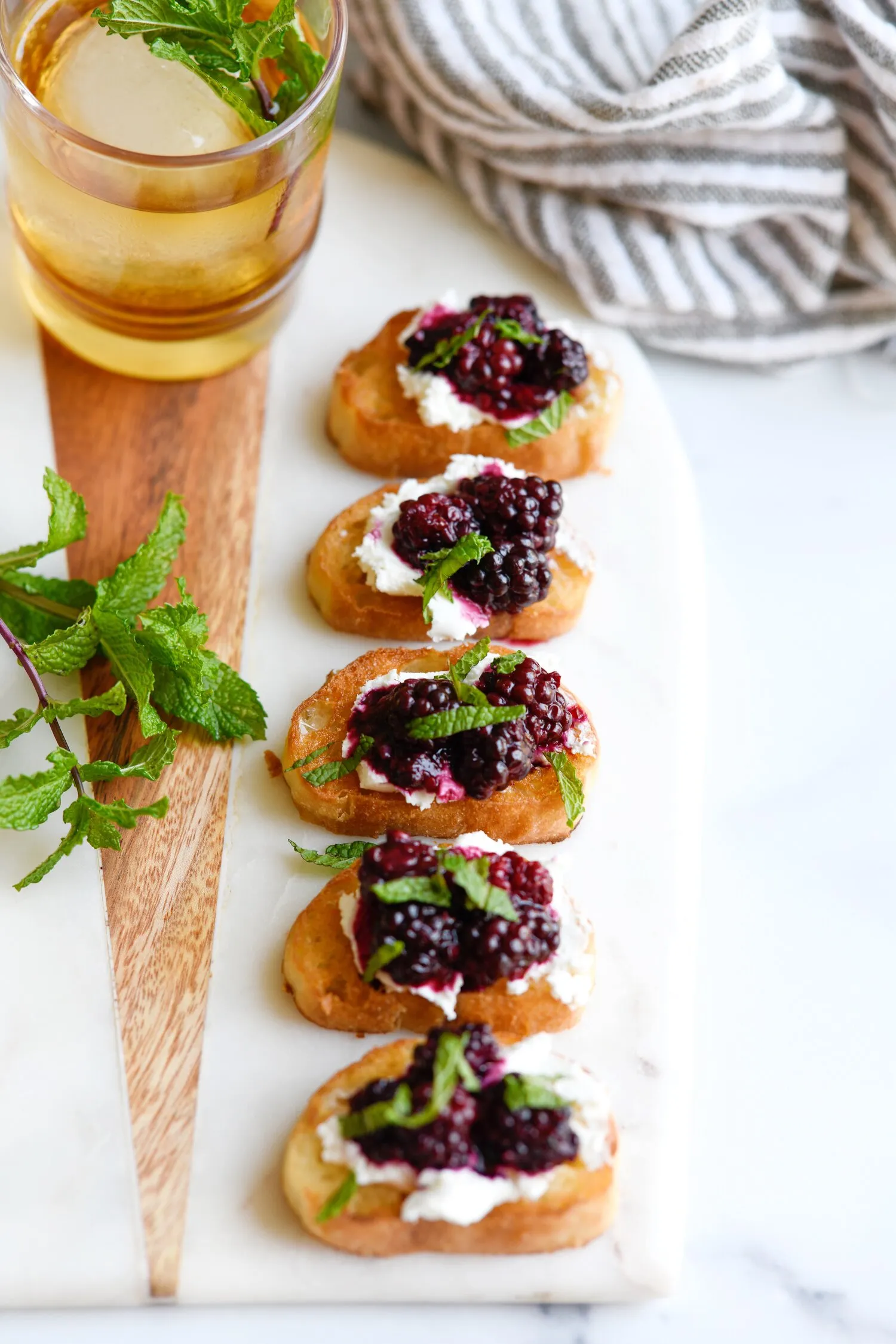 Goat Cheese Blackberry Crostini