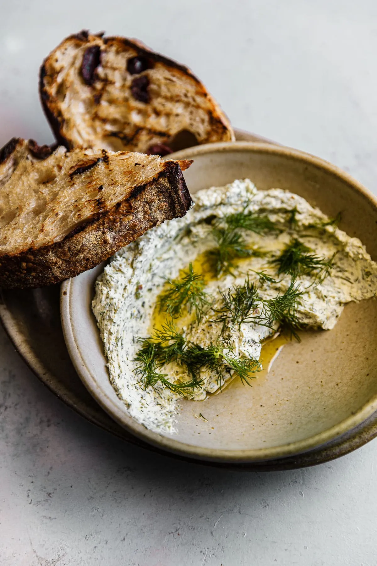 Goat Cheese Spread with Herbs Olive Oil